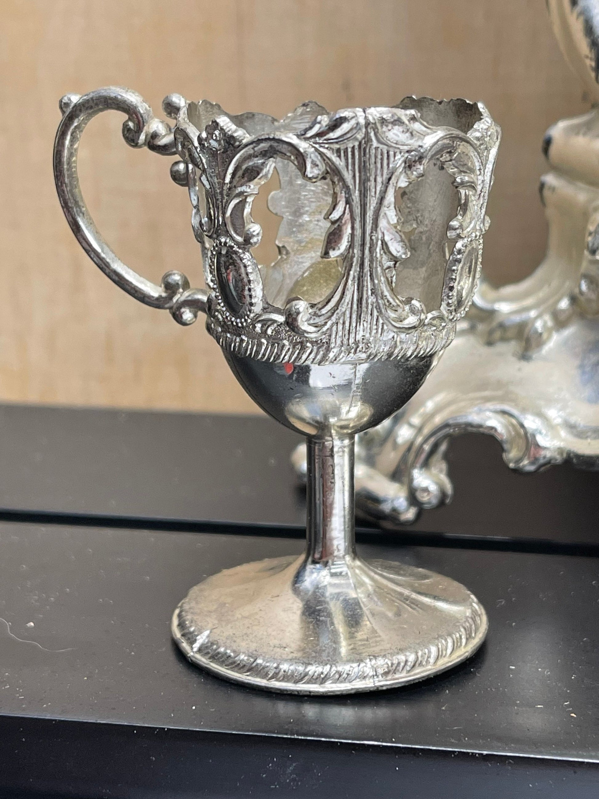 GADA Ormolu Cast Baroque Candelabra & Clock Set