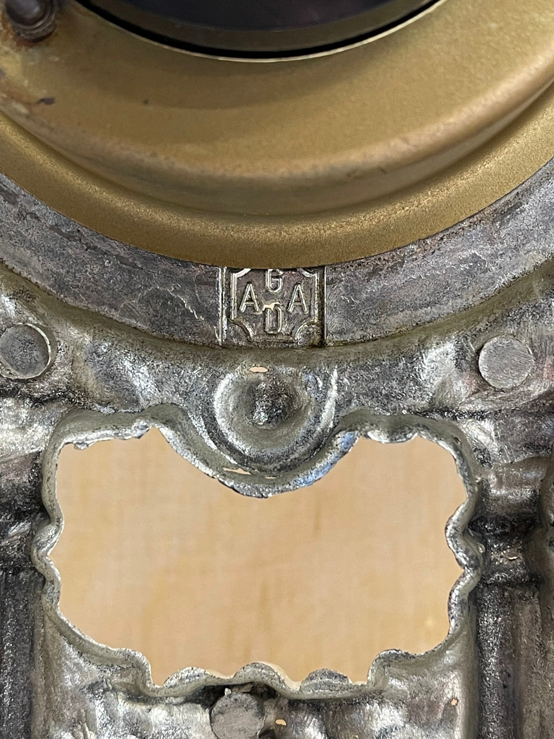 GADA Ormolu Cast Baroque Candelabra & Clock Set