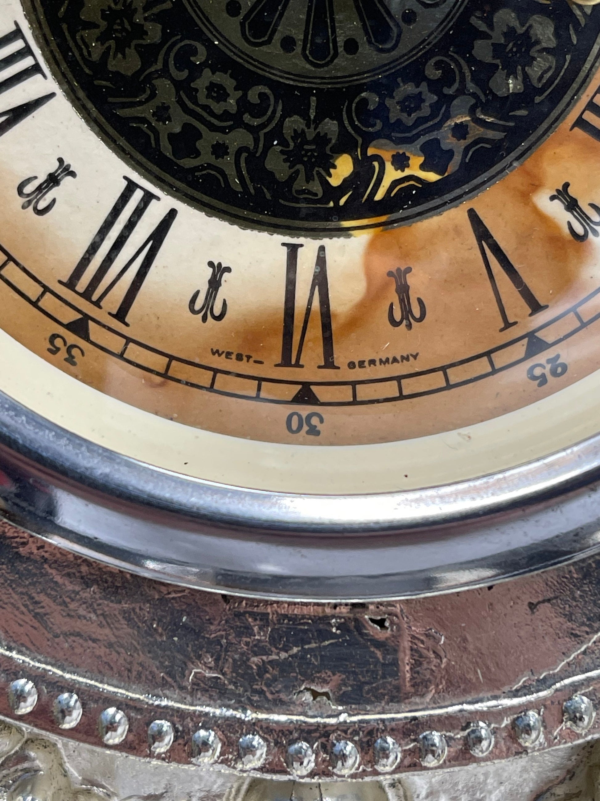 GADA Ormolu Cast Baroque Candelabra & Clock Set