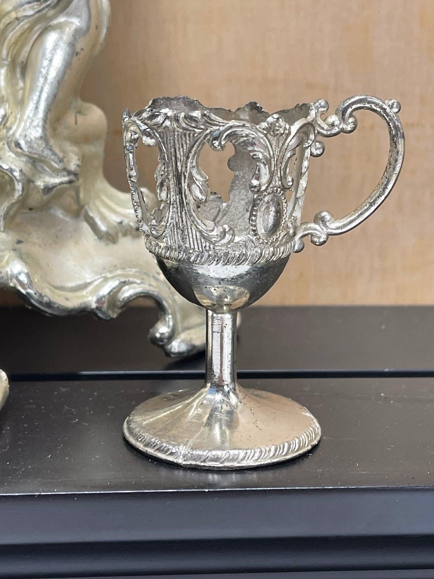 GADA Ormolu Cast Baroque Candelabra & Clock Set