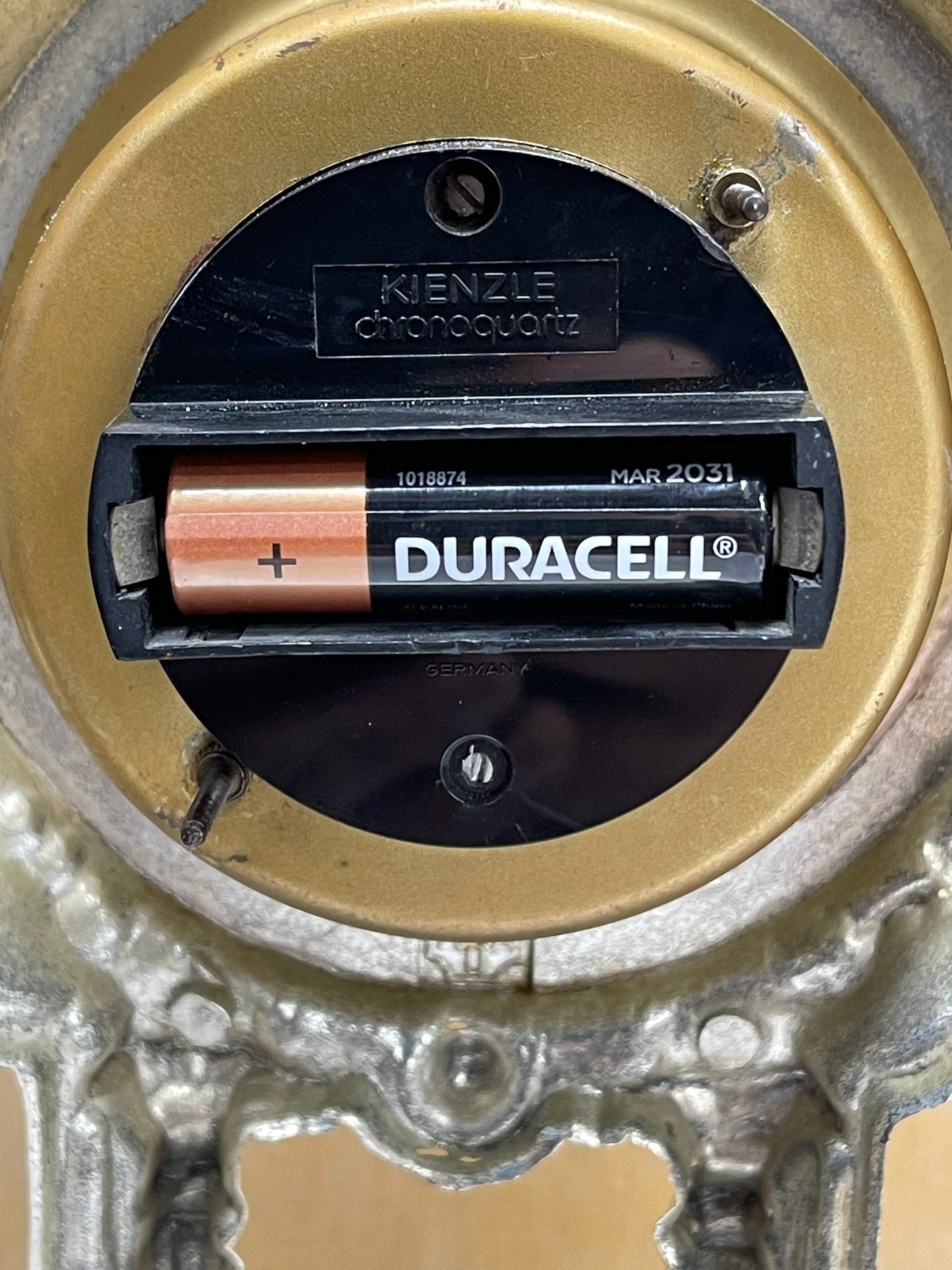 GADA Ormolu Cast Baroque Candelabra & Clock Set