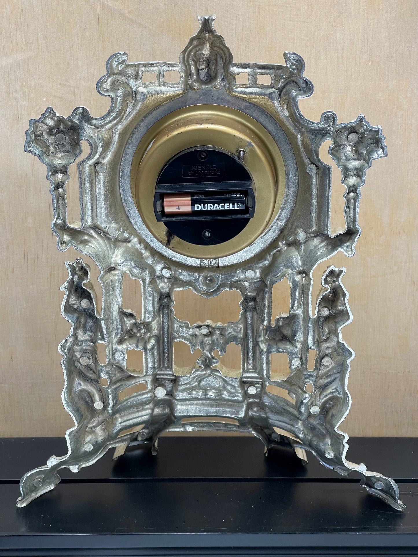 GADA Ormolu Cast Baroque Candelabra & Clock Set