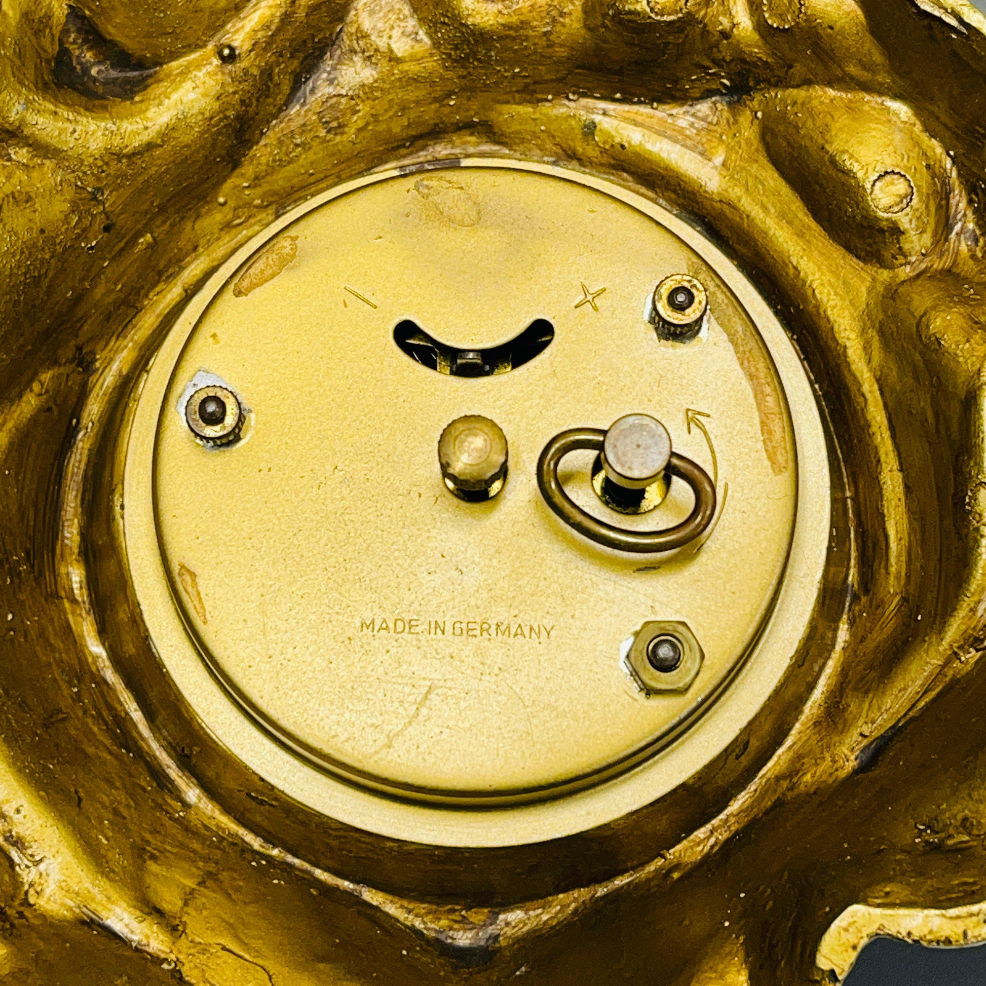 Vintage German Kaiser Gilt Framed Wall Cartel Clock