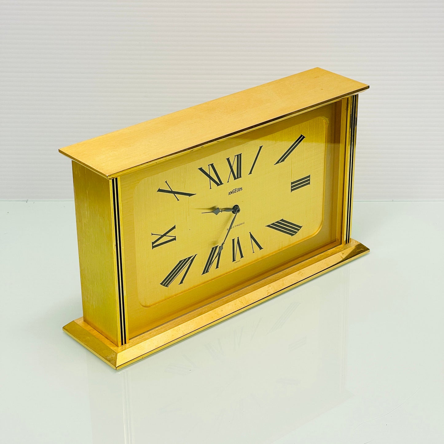 Angelus Gold Mantle Clock - Swiss Case - battery movement