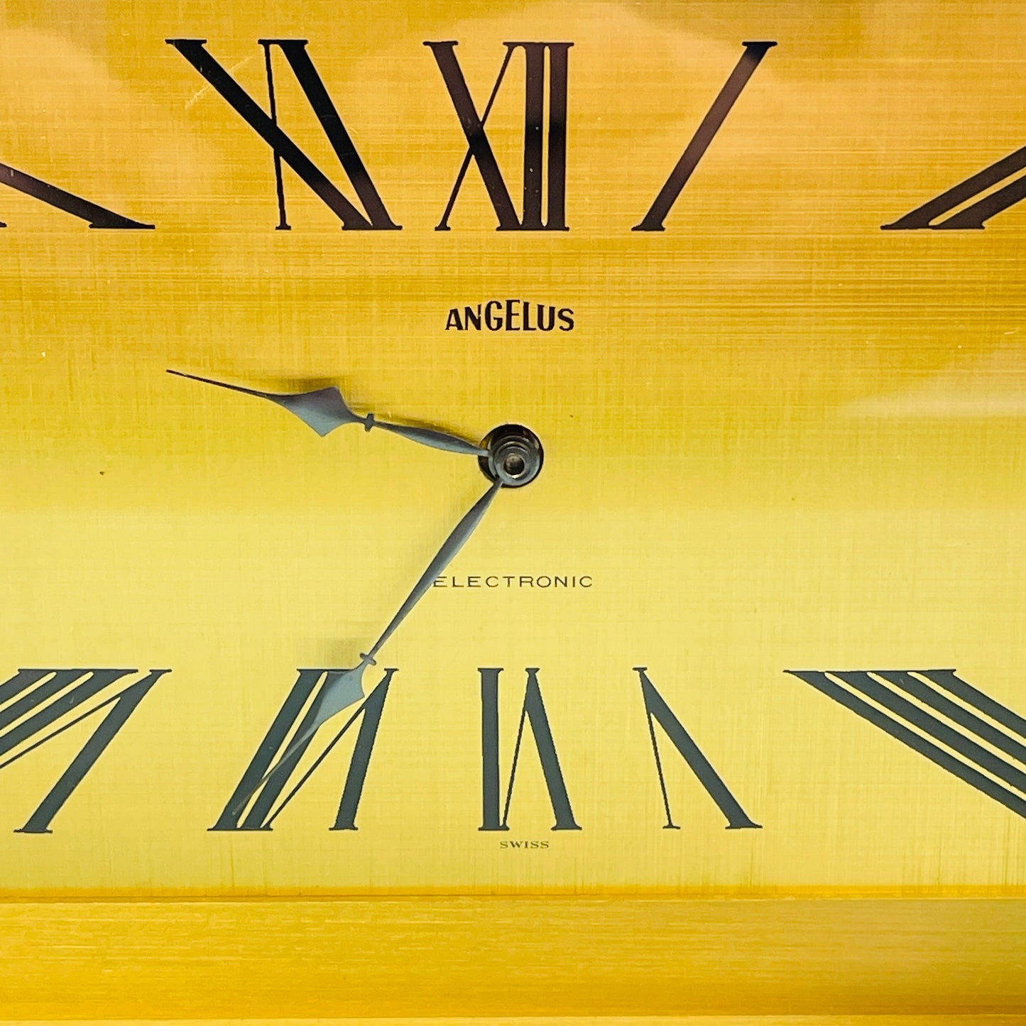 Angelus Gold Mantle Clock - Swiss Case - battery movement