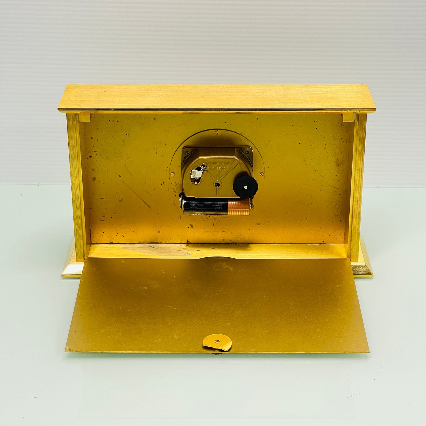 Angelus Gold Mantle Clock - Swiss Case - battery movement