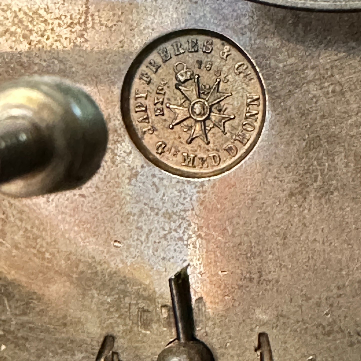 Antique Brocot and Delettrez Style Japy Freres Med d’Honneur Slate Mantel Clock c.1860