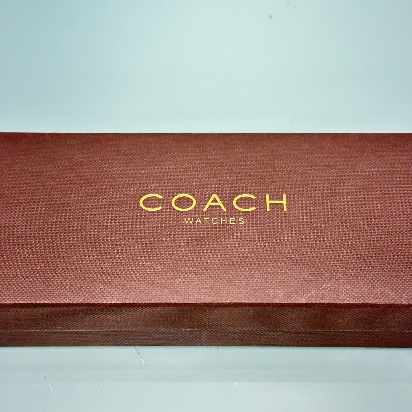 COACH 0221 Swiss Quartz Womens Stainless Tank Watch~Signature Canvas band in Box