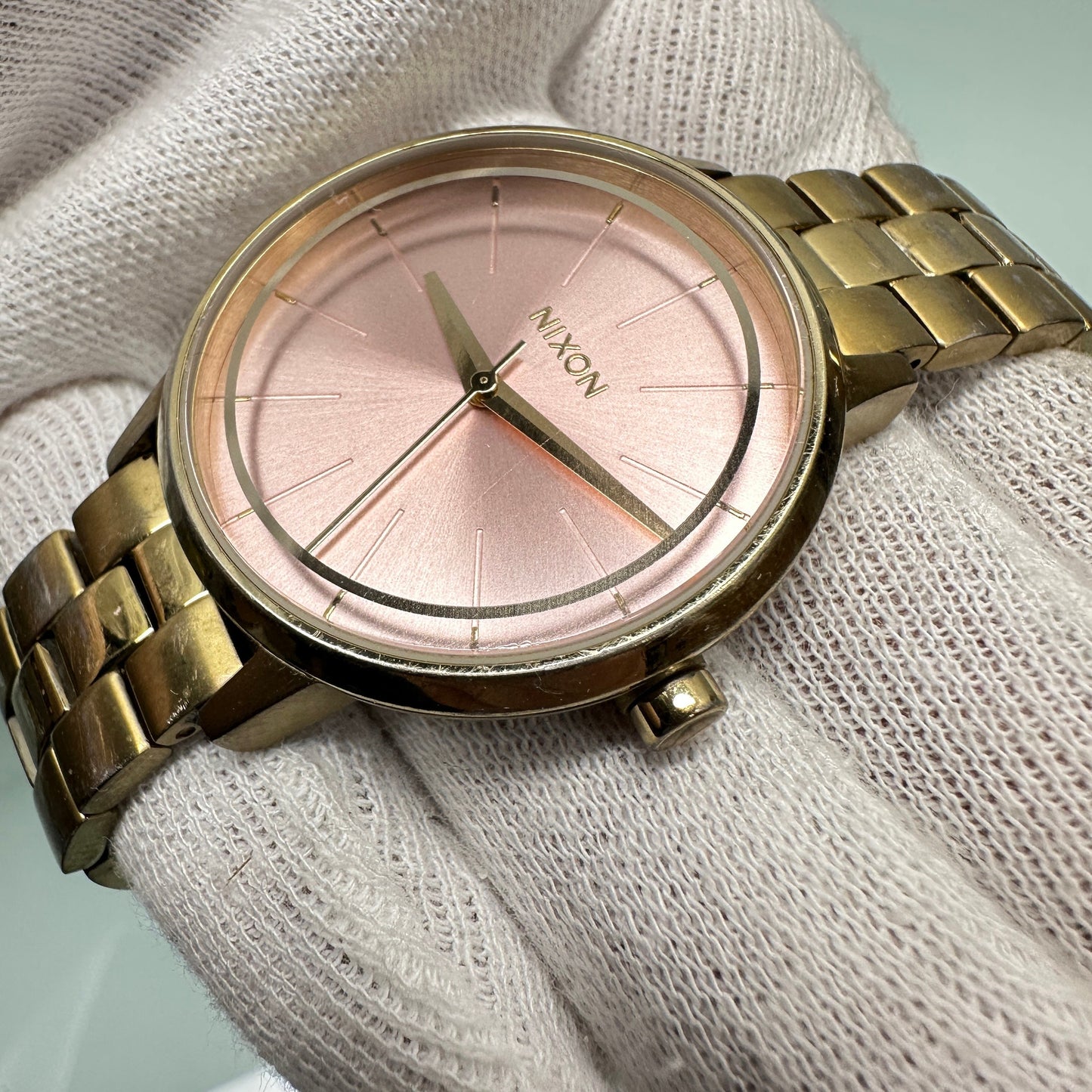 Nixon “Kensington ” Gold and Pink Watch