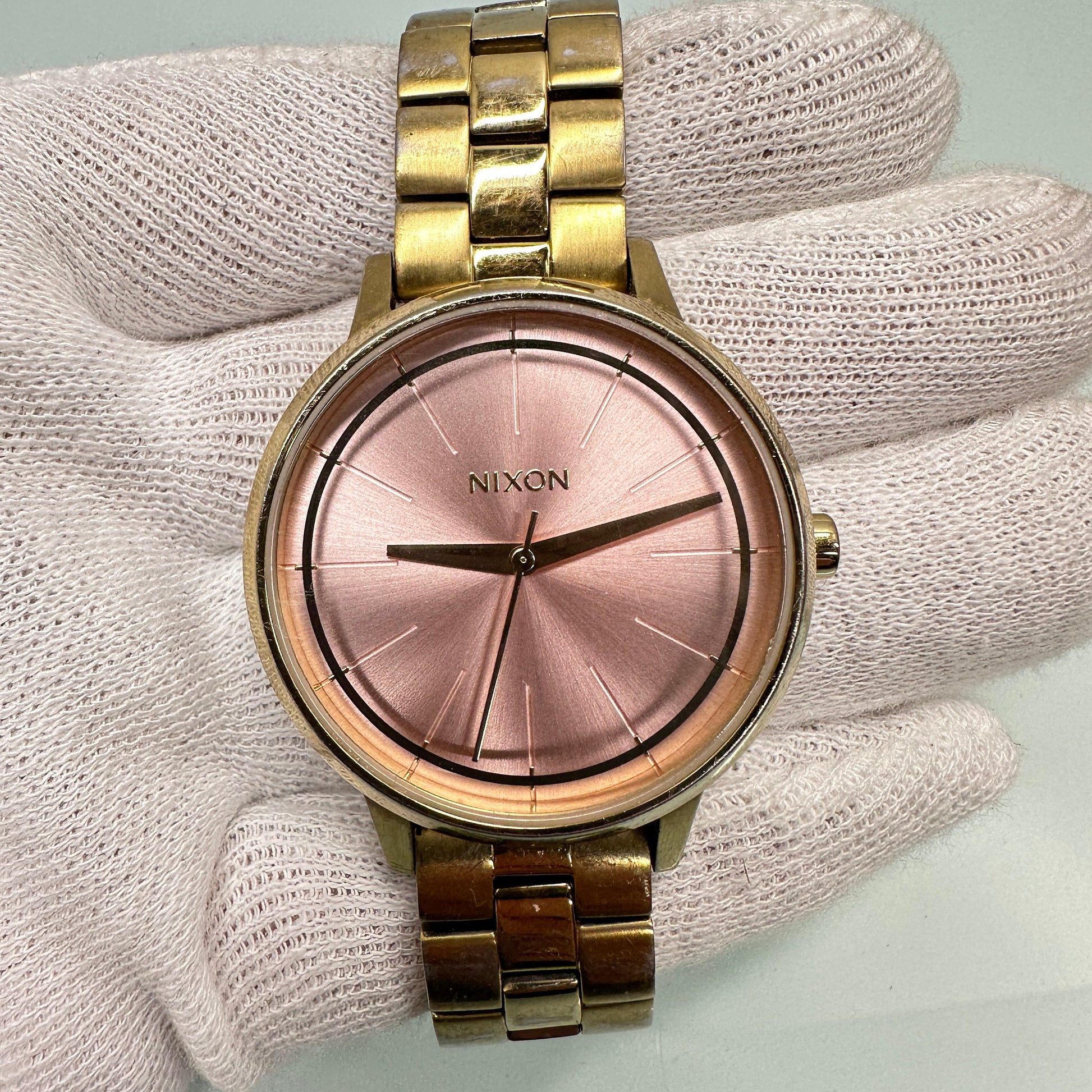 Nixon “Kensington ” Gold and Pink Watch