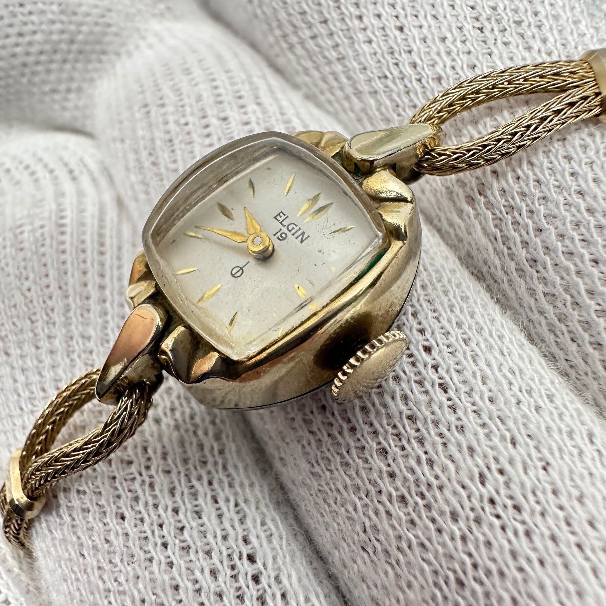 Antique Ladies Elgin Cocktail 10k Gold Plated Watch