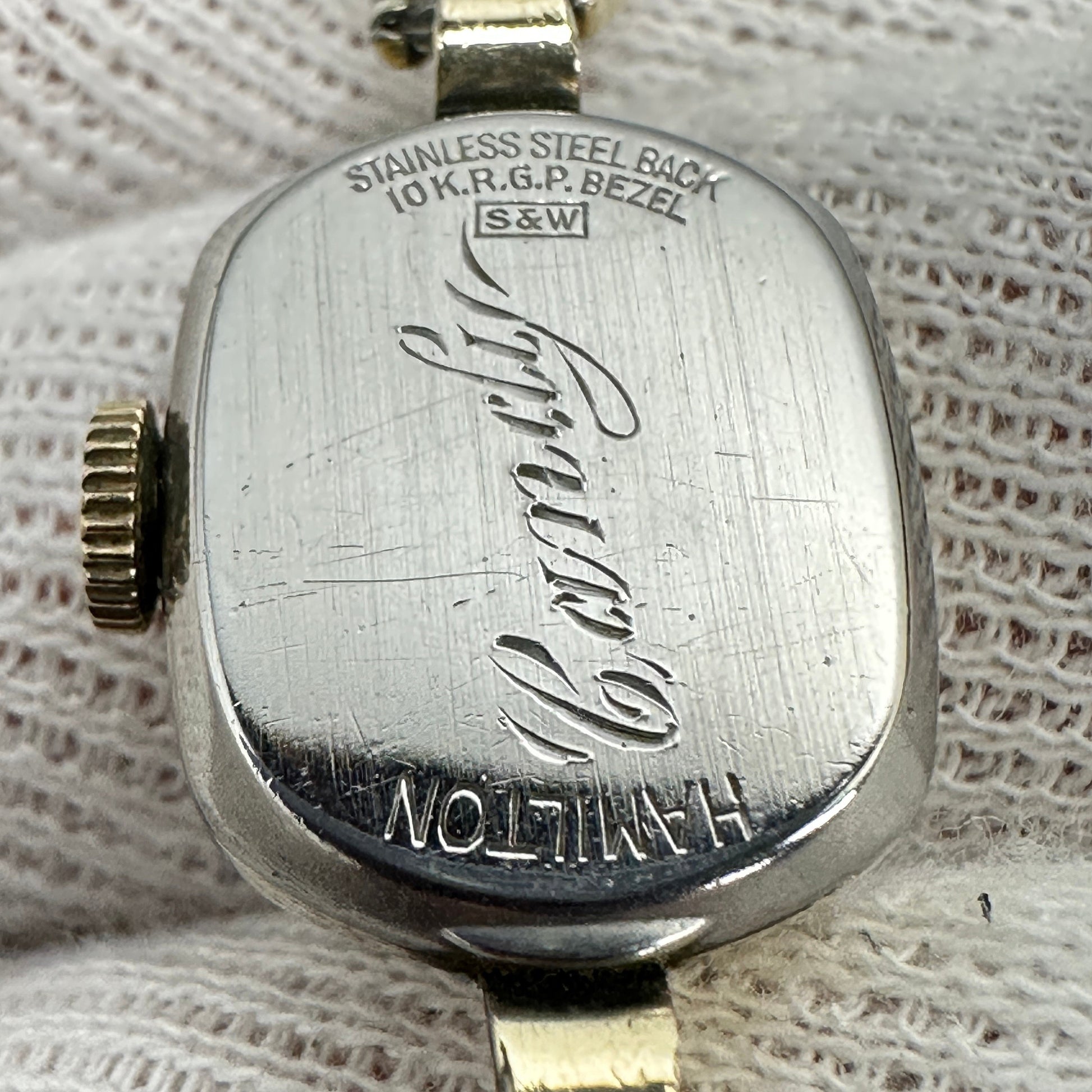 Antique Hamilton Swiss Cocktail 10k Gold Watch with 17 Jewels