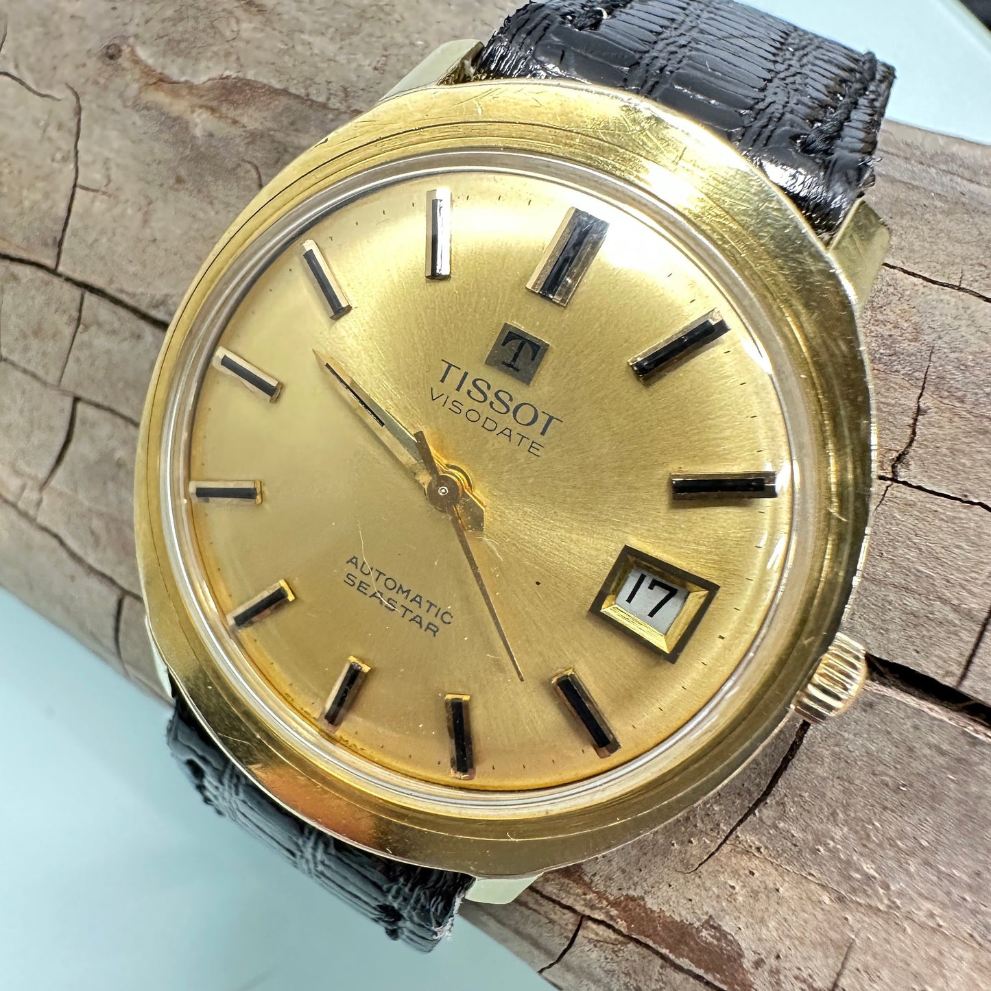 TISSOT Gold SeaStar Visodate Automatic Watch c. 1960