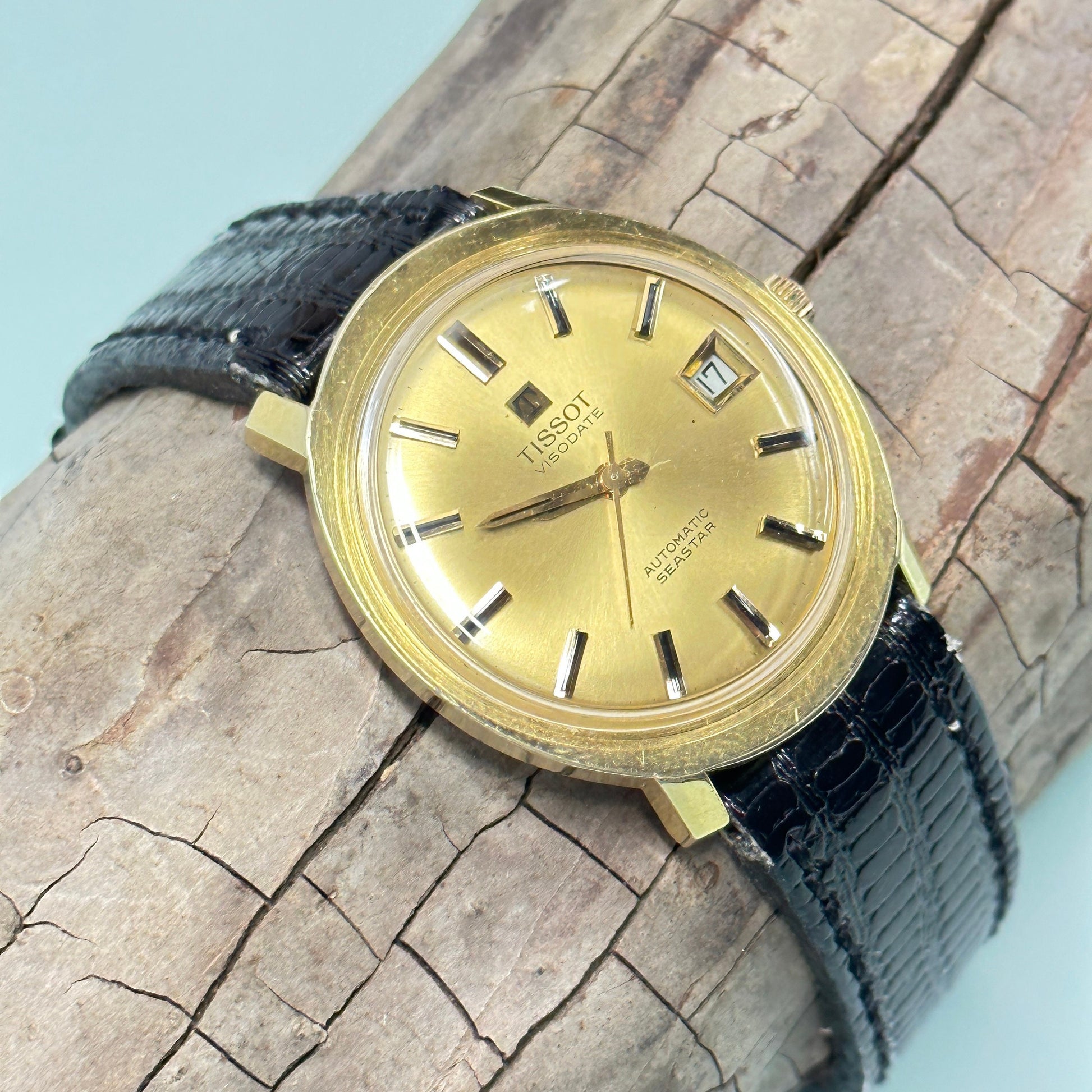 TISSOT Gold SeaStar Visodate Automatic Watch c. 1960