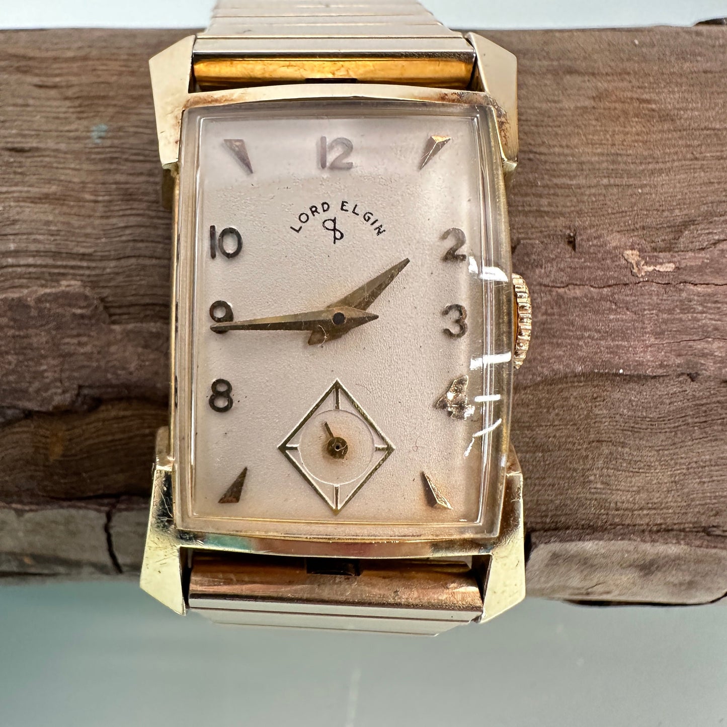 Antique Lord Elgin 14k Solid Gold Swiss Gentleman’s Art Deco Watch Adjusted with 21 Jewels c.1945