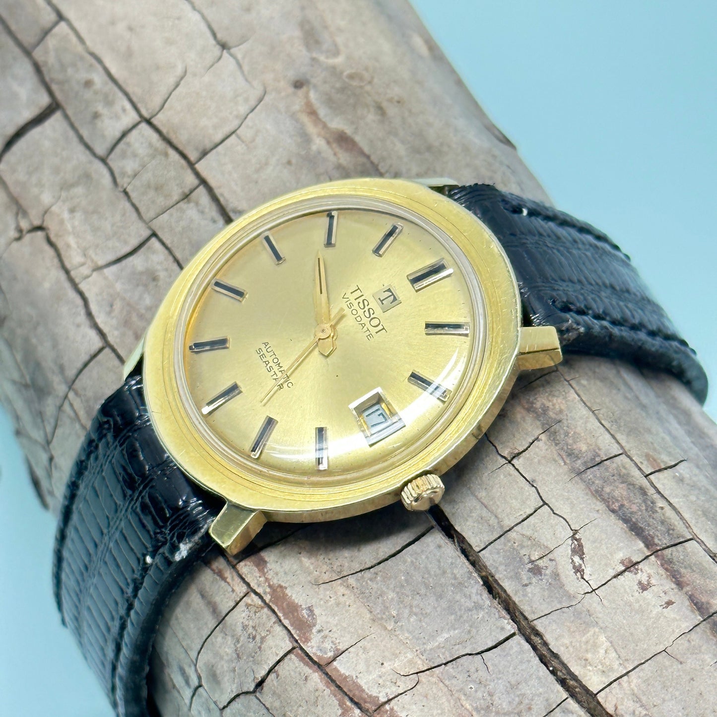 TISSOT Gold SeaStar Visodate Automatic Watch c. 1960
