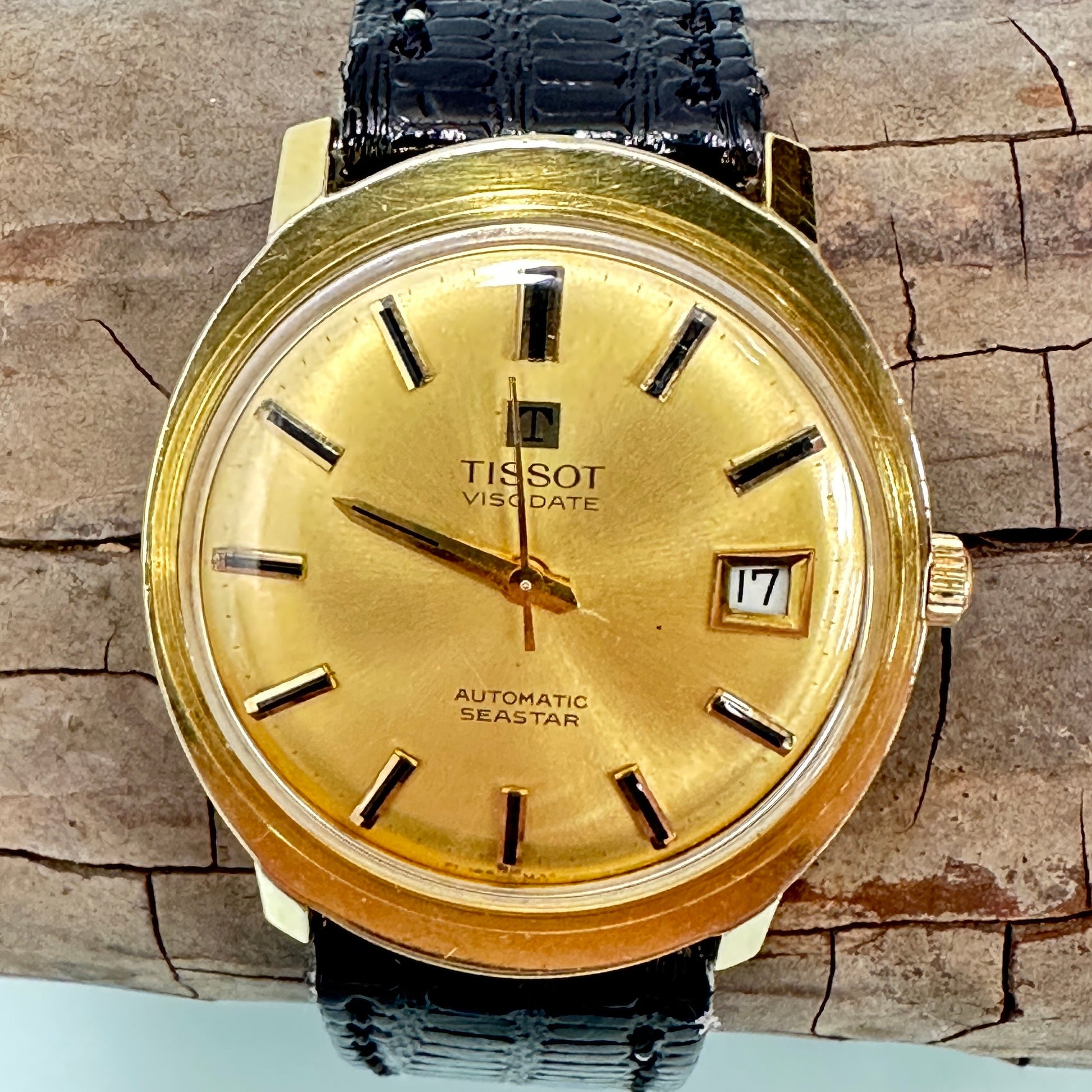 TISSOT Gold SeaStar Visodate Automatic Watch c. 1960