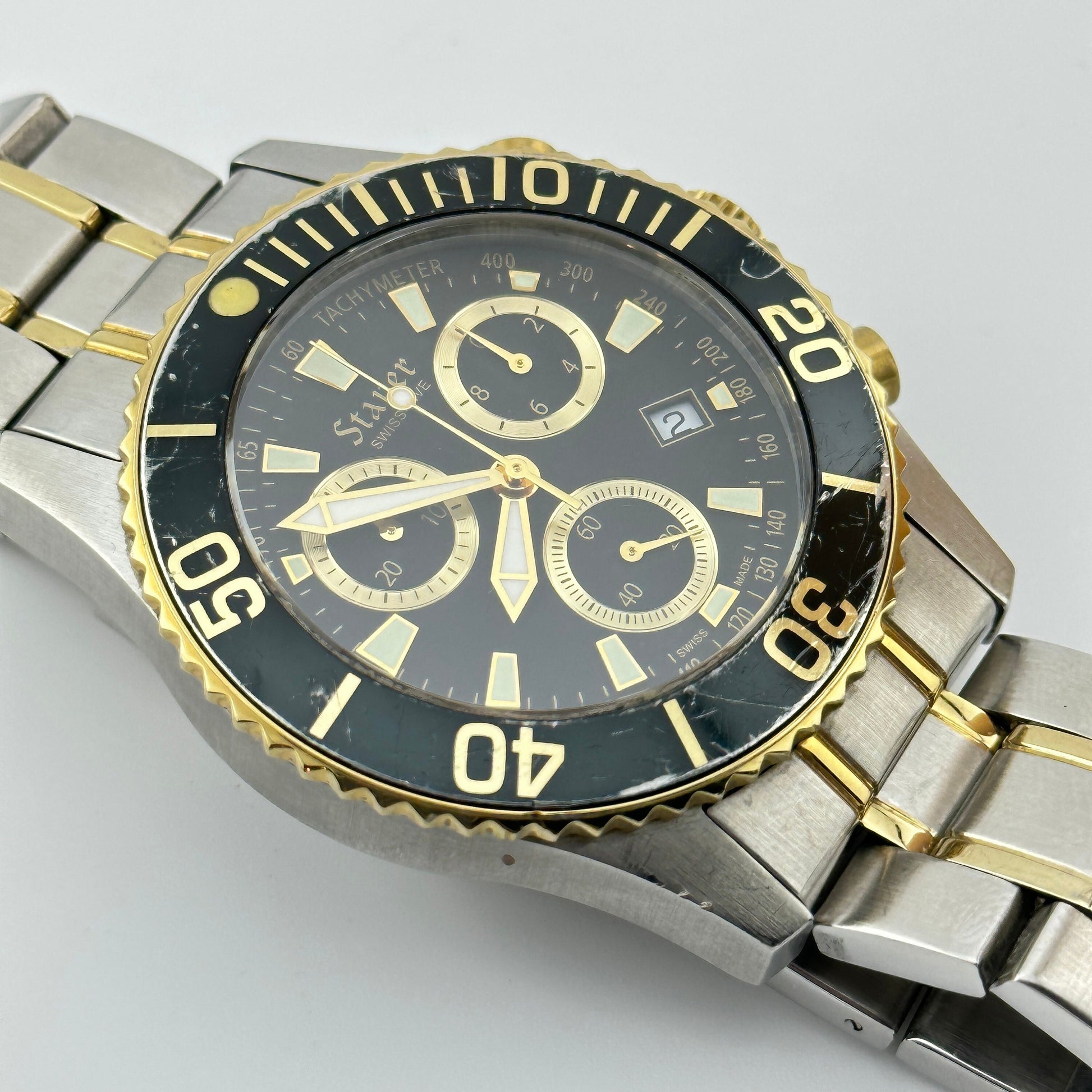 Stauer Diving Black Dial Men’s Wristwatch