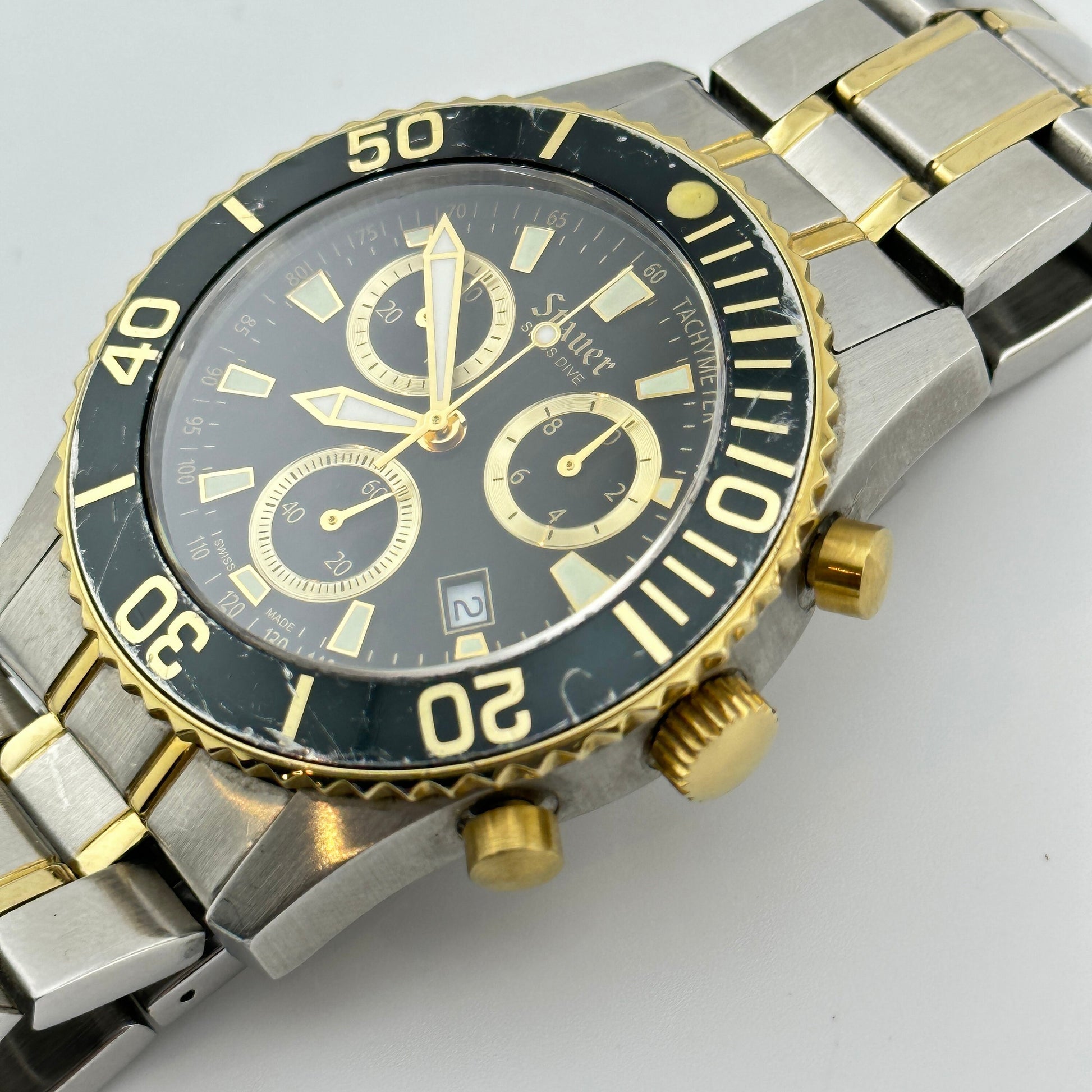 Stauer Diving Black Dial Men’s Wristwatch