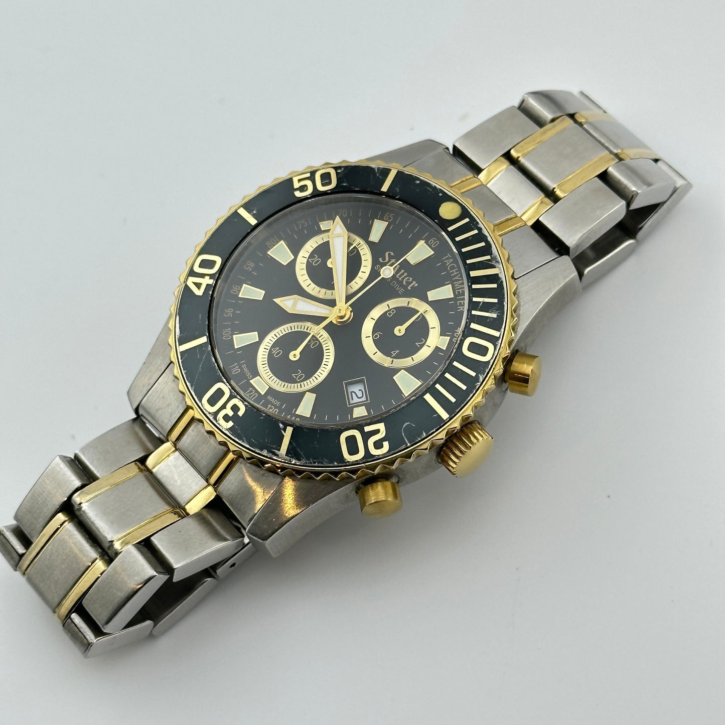 Stauer Diving Black Dial Men’s Wristwatch