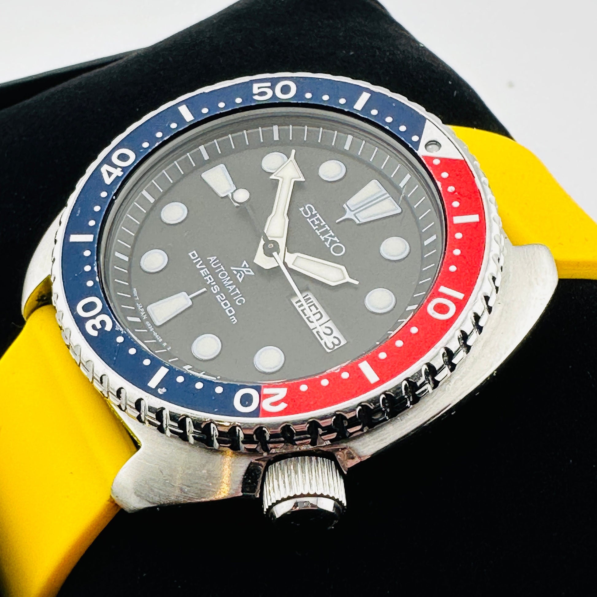 Seiko Prospex Diver's 200m Automatic 45mm Turtle Watch with Archer brand Silicone Strap