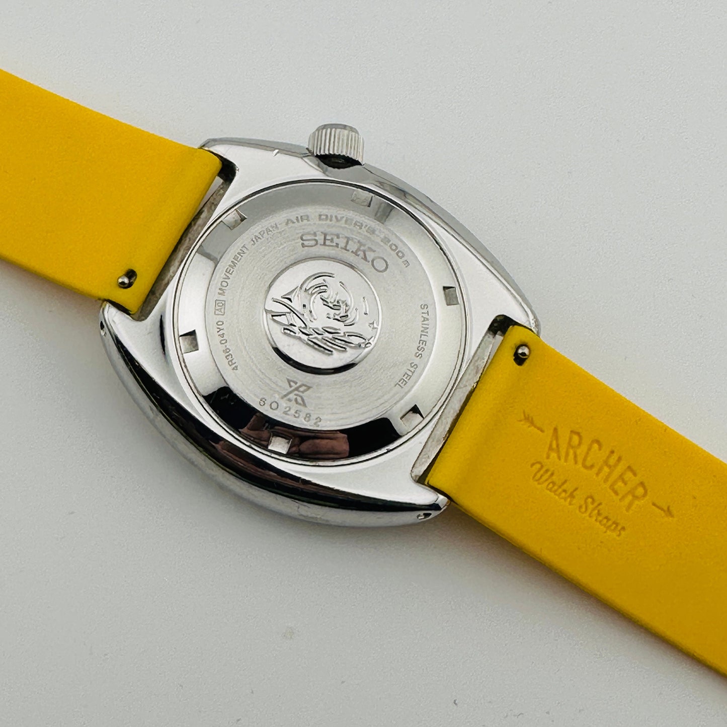 Seiko Prospex Diver's 200m Automatic 45mm Turtle Watch with Archer brand Silicone Strap