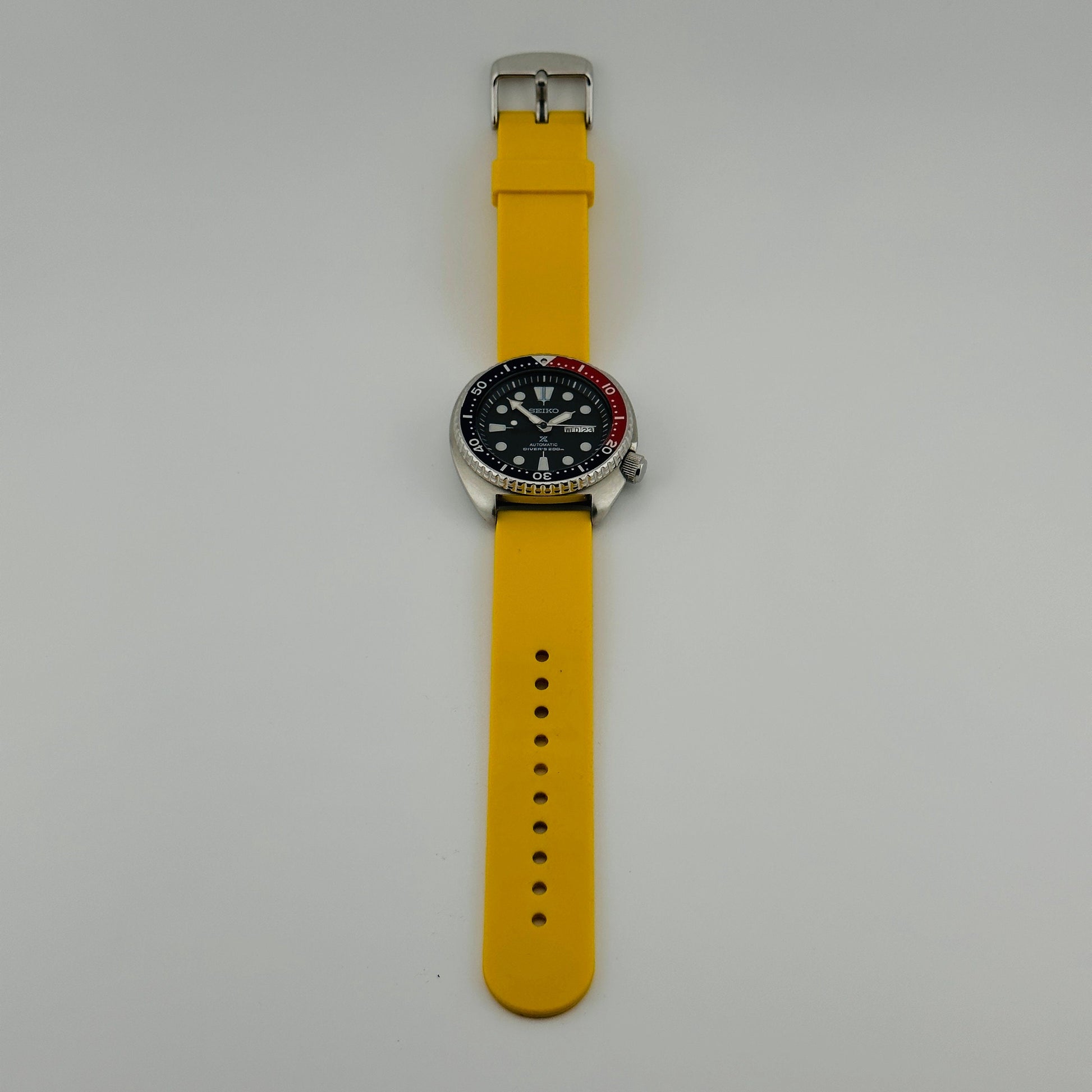 Seiko Prospex Diver's 200m Automatic 45mm Turtle Watch with Archer brand Silicone Strap