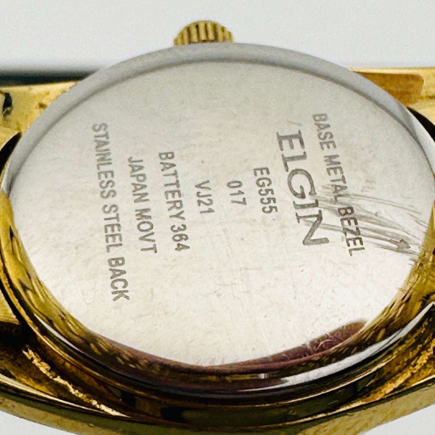 Elgin Gold Tone Stainless Steel Ladies 25mm Watch