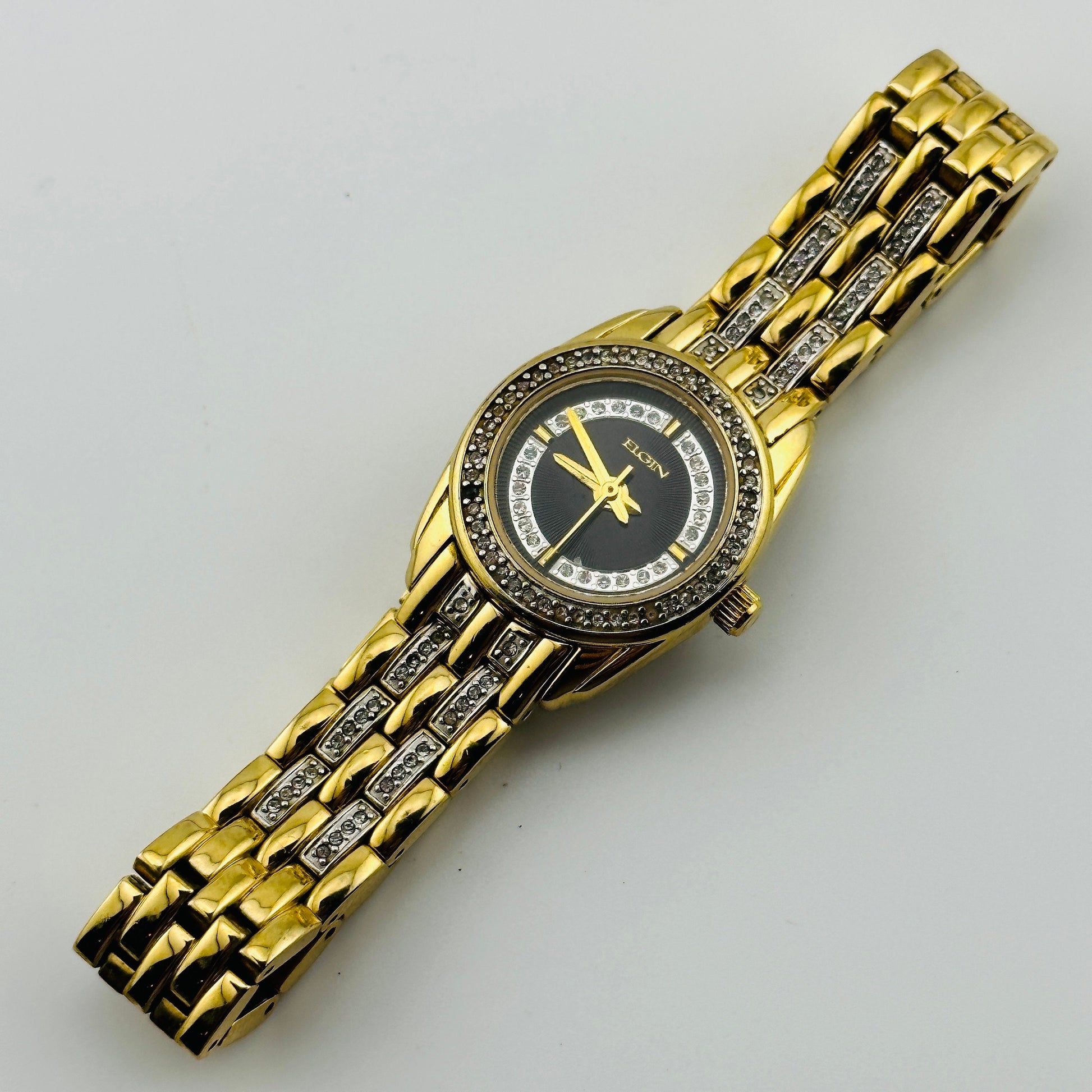 Elgin Gold Tone Stainless Steel Ladies 25mm Watch