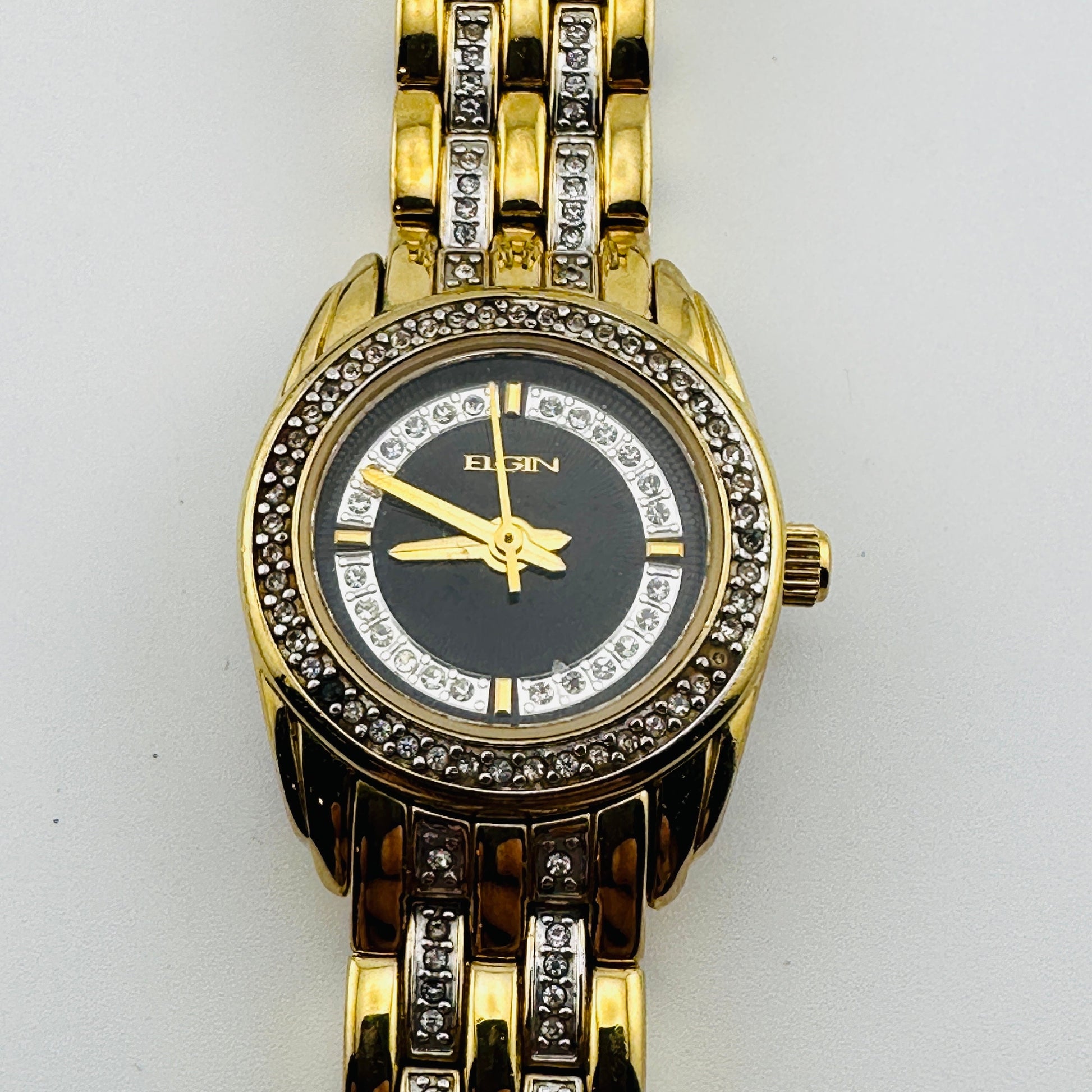 Elgin Gold Tone Stainless Steel Ladies 25mm Watch