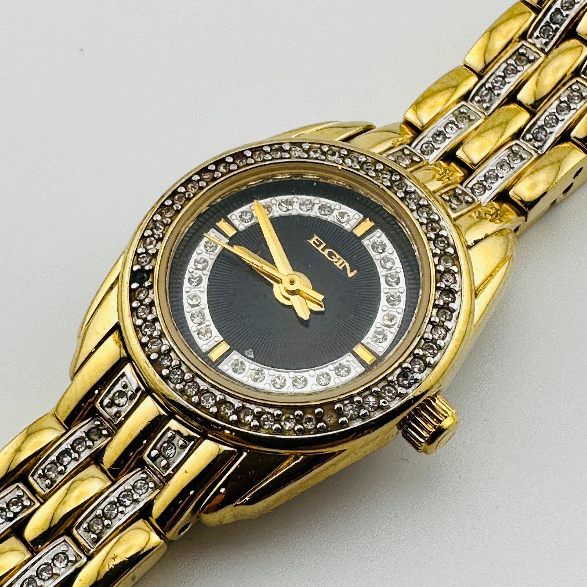 Elgin Gold Tone Stainless Steel Ladies 25mm Watch