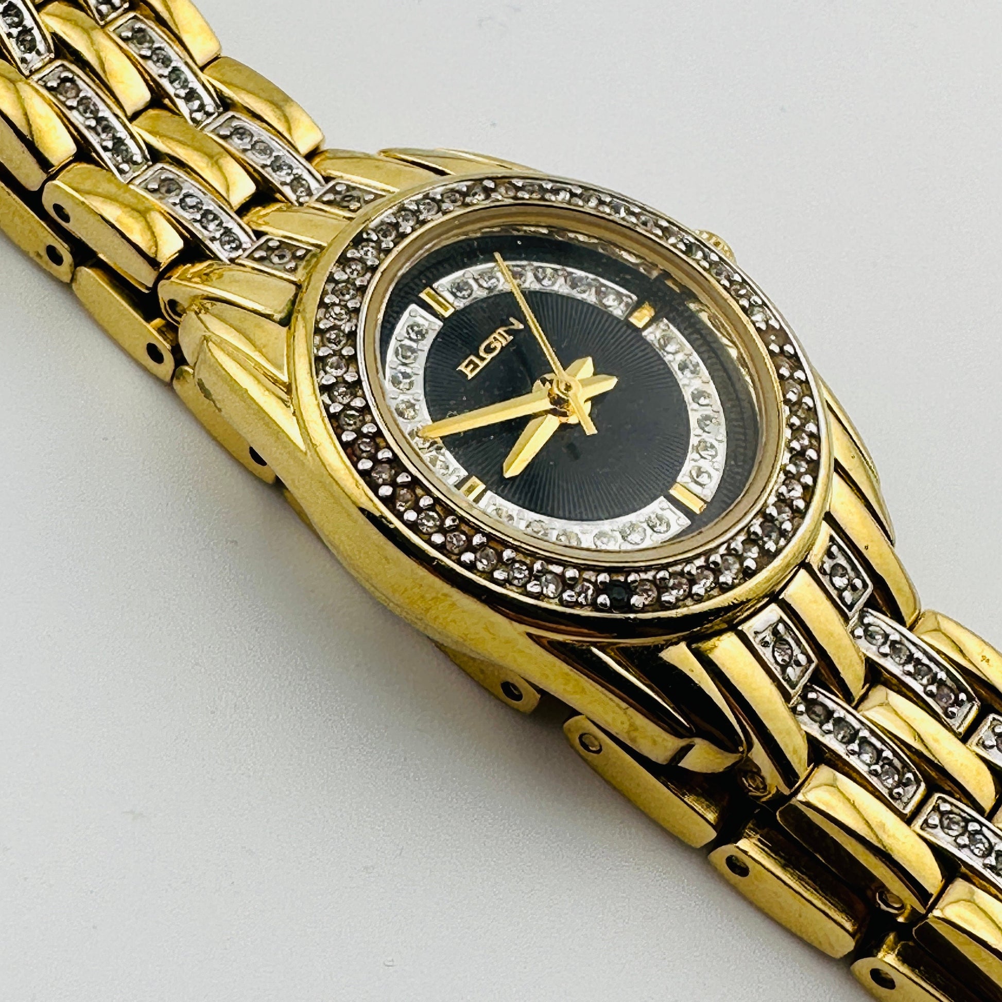 Elgin Gold Tone Stainless Steel Ladies 25mm Watch