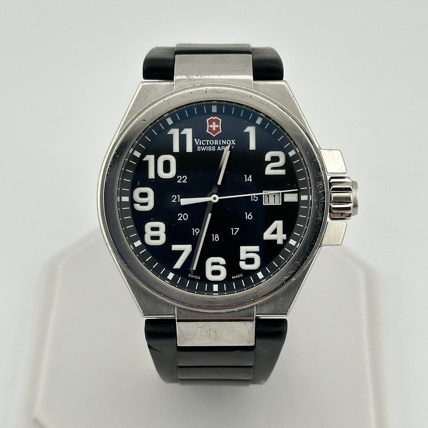 Rare Swiss Army Victorinox Convoy 46mm Quartz Watch with Swiss Made Band