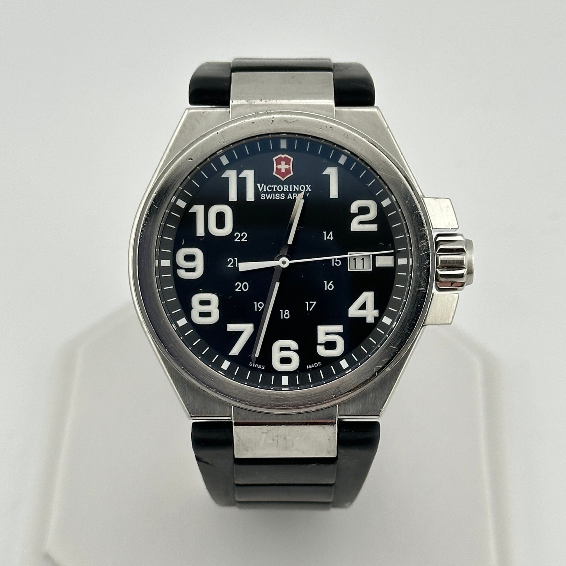 Rare Swiss Army Victorinox Convoy 46mm Quartz Watch with Swiss Made Band