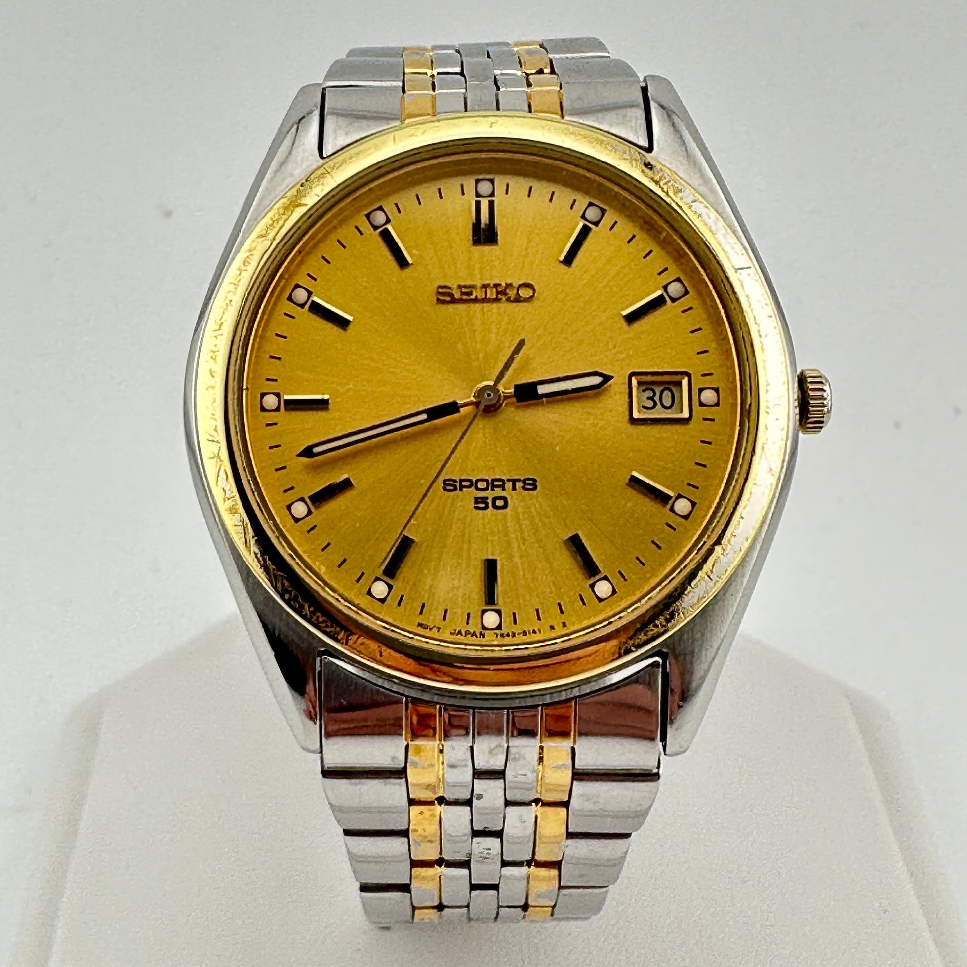 Seiko Sport 50 Two Tone Stainless Steel 37mm Watch c. May 1999