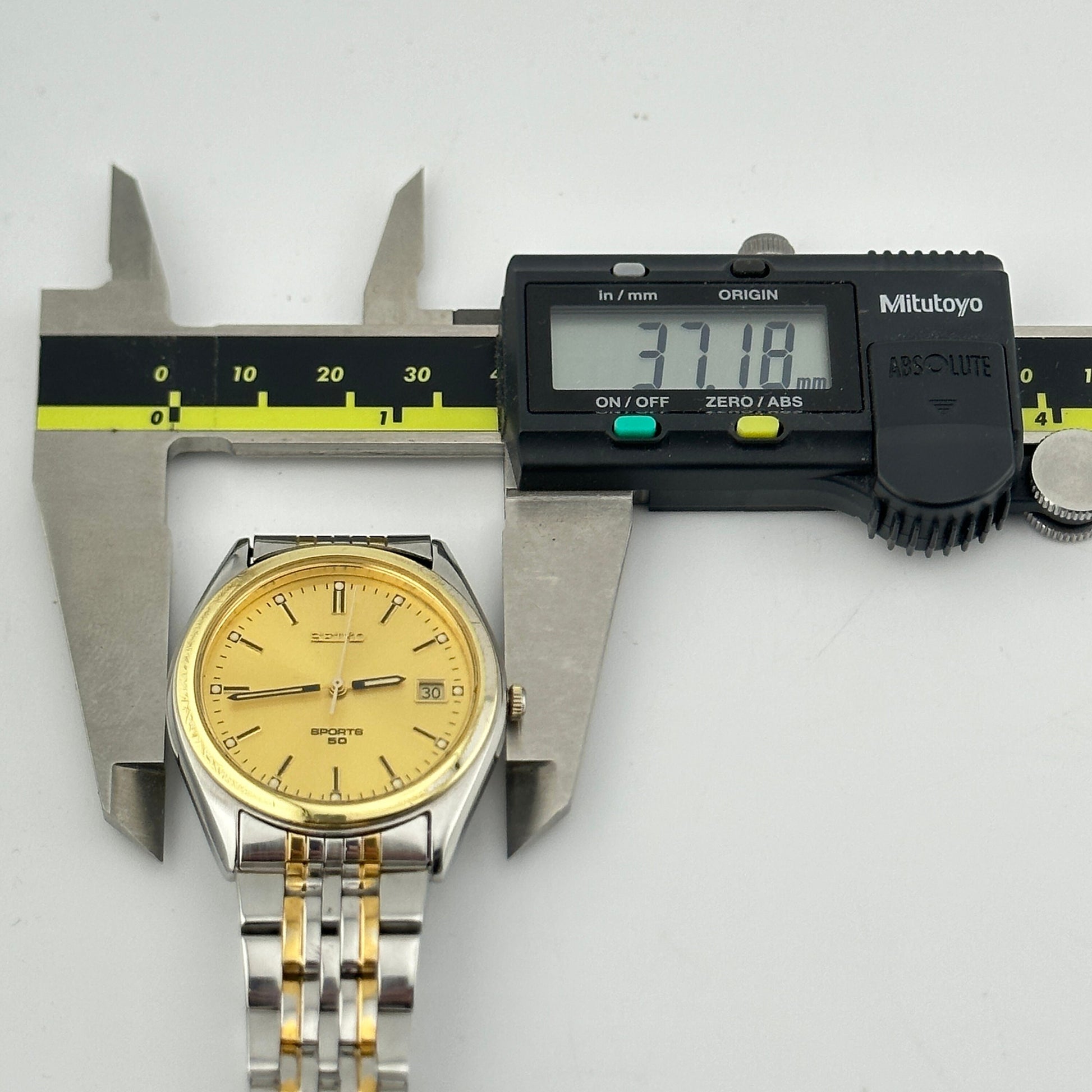 Seiko Sport 50 Two Tone Stainless Steel 37mm Watch c. May 1999