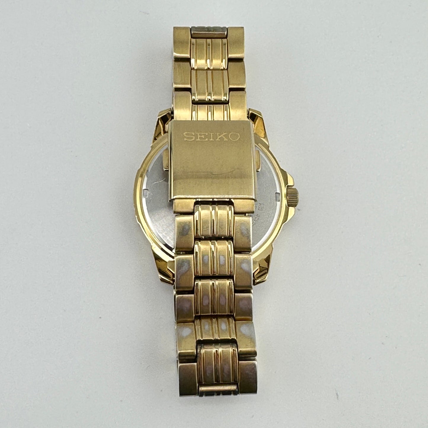 Seiko 100m Gold Tone Day Date Men’s 42mm quartz watch