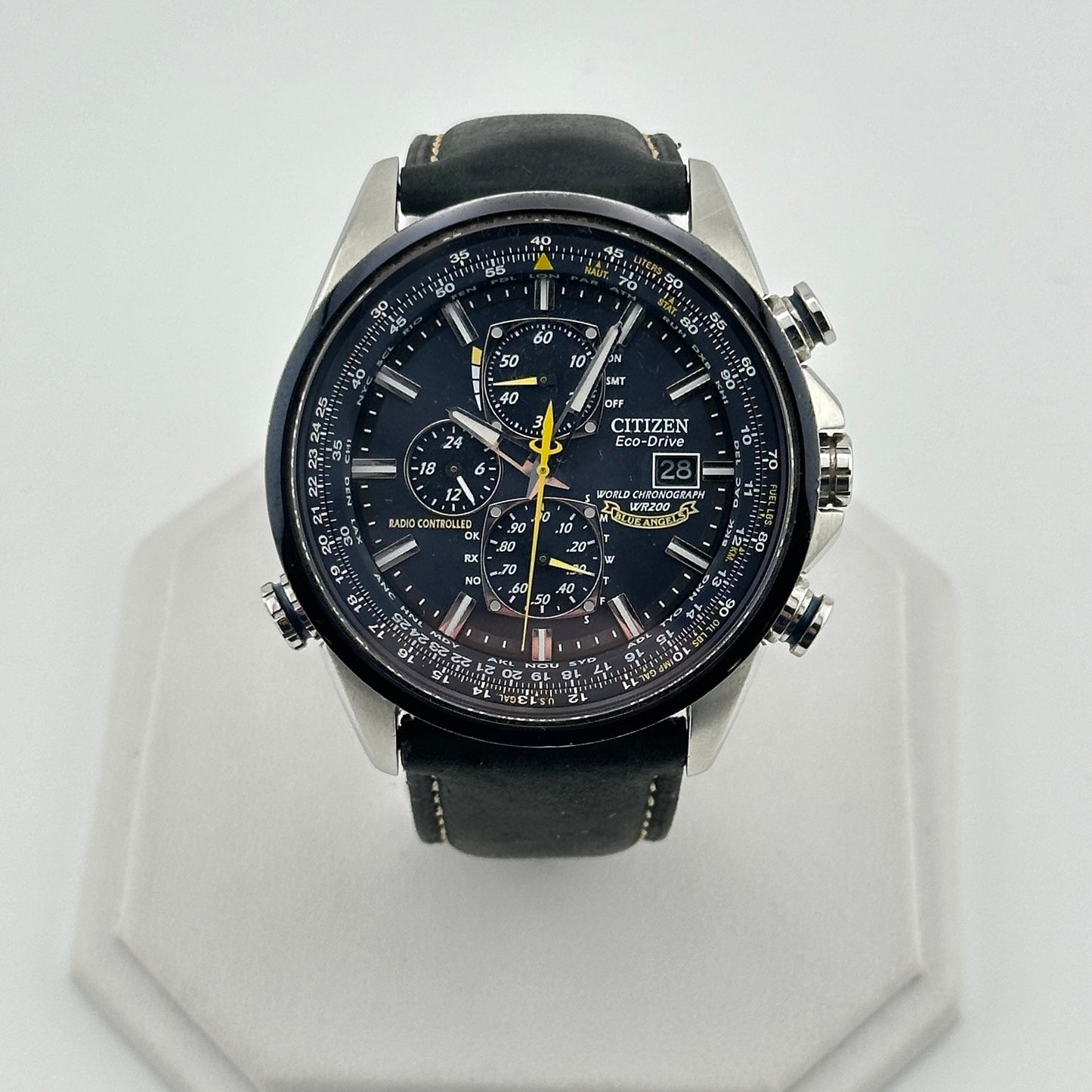 BLUE ANGELS Citizen Eco-Drive a-t World Chronograph Men’s Watch