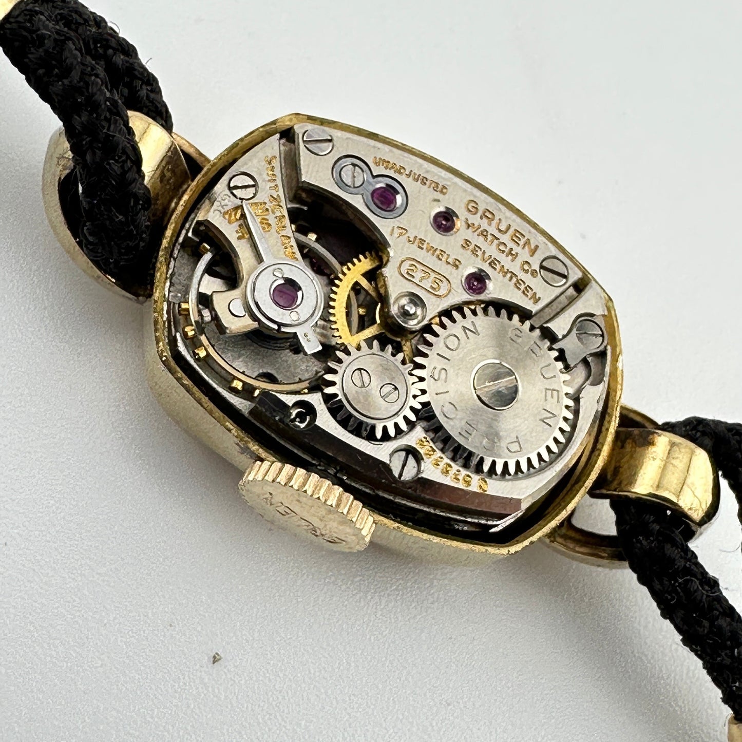 Antique Gruen Precision Swiss Cocktail 10k Gold Ladies Watch with 17 Jewels