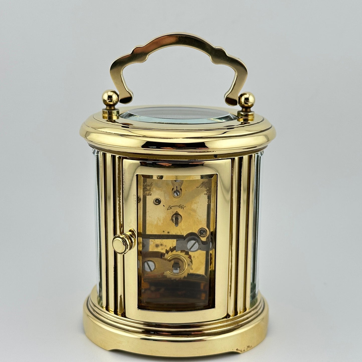 Tiffany & Co. Swiss Made Ovale "Officer's" Carriage Clock by Mathew Norman of London