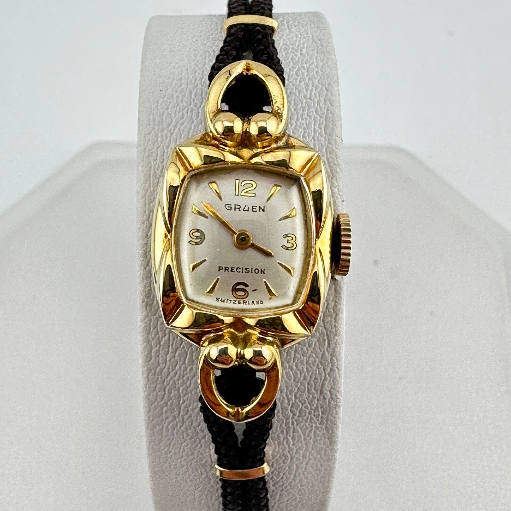 Antique Gruen Precision Swiss Cocktail 10k Gold Ladies Watch with 17 Jewels