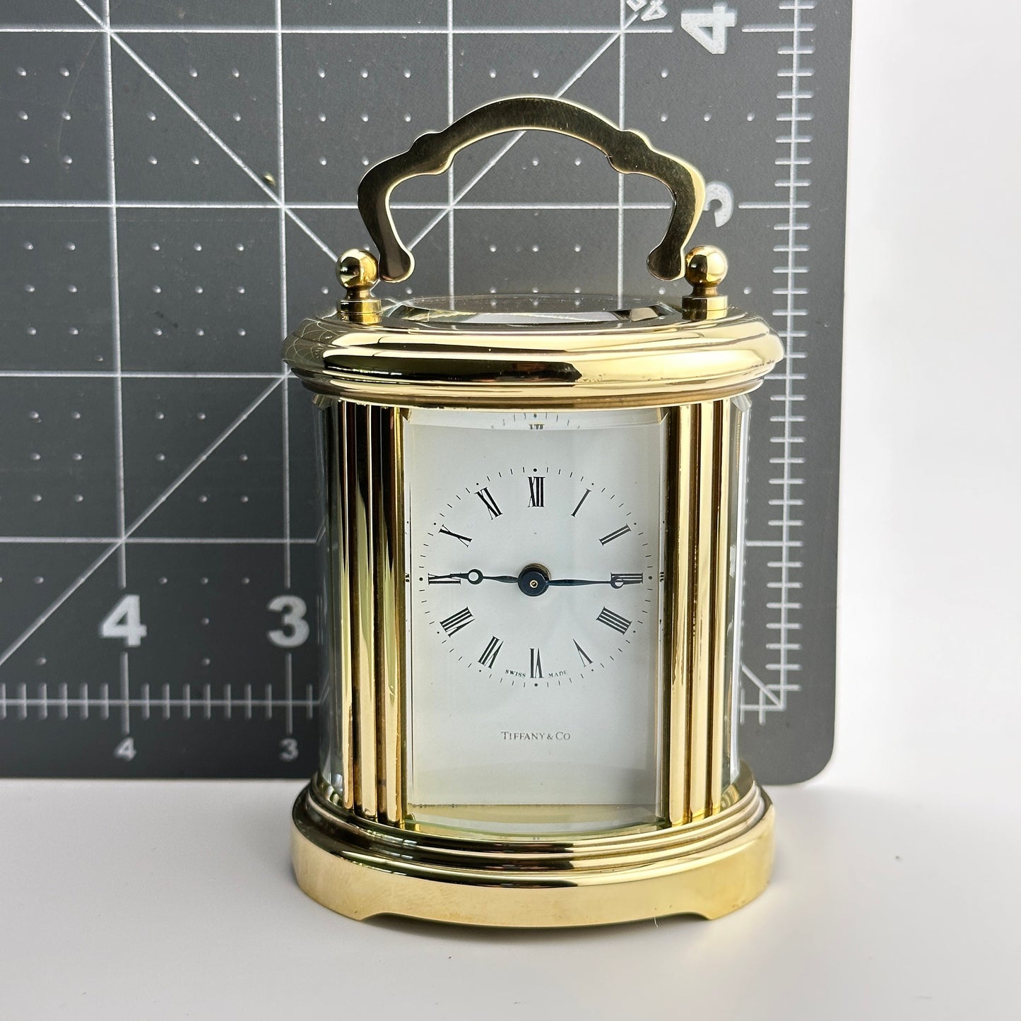 Tiffany & Co. Swiss Made Ovale "Officer's" Carriage Clock by Mathew Norman of London