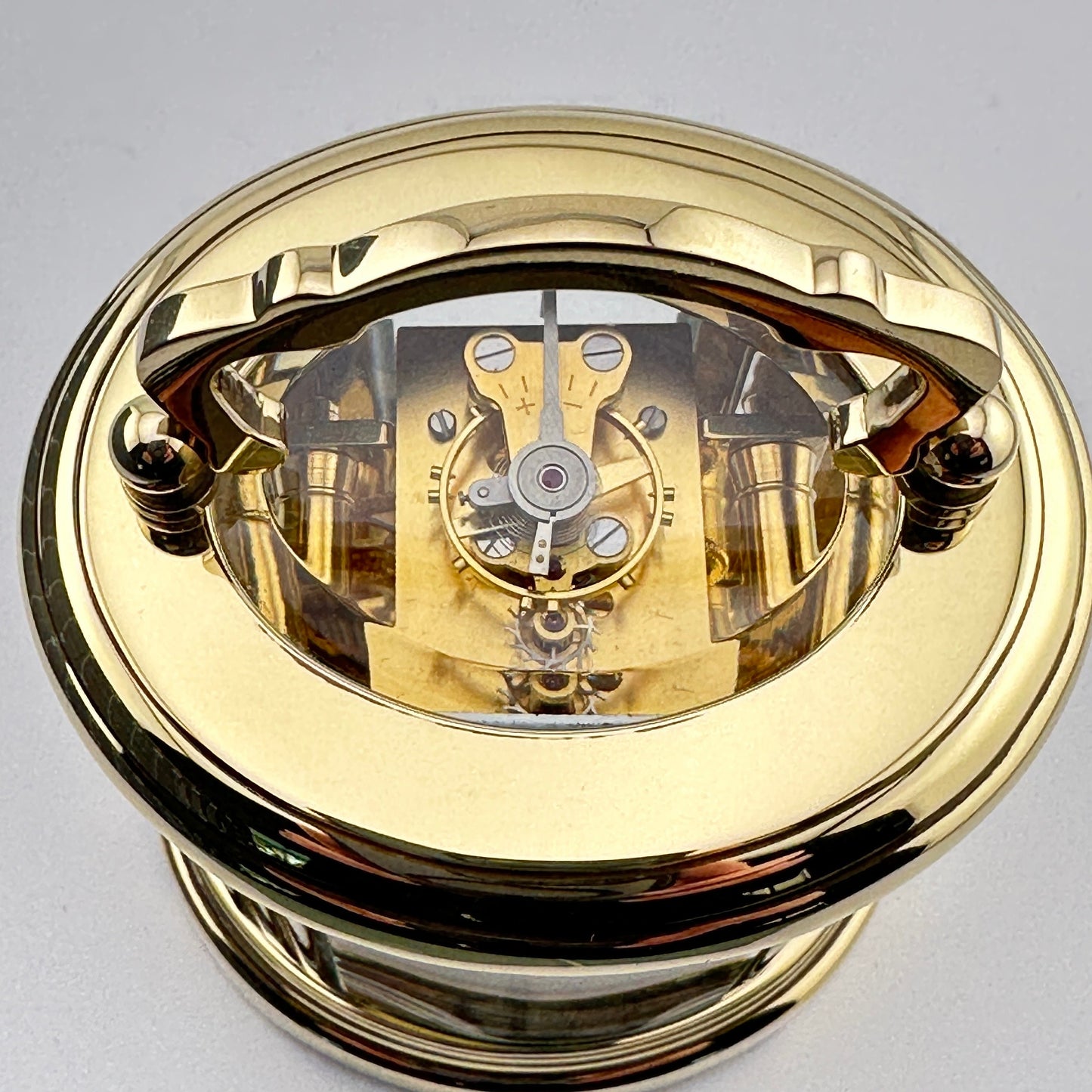 Tiffany & Co. Swiss Made Ovale "Officer's" Carriage Clock by Mathew Norman of London