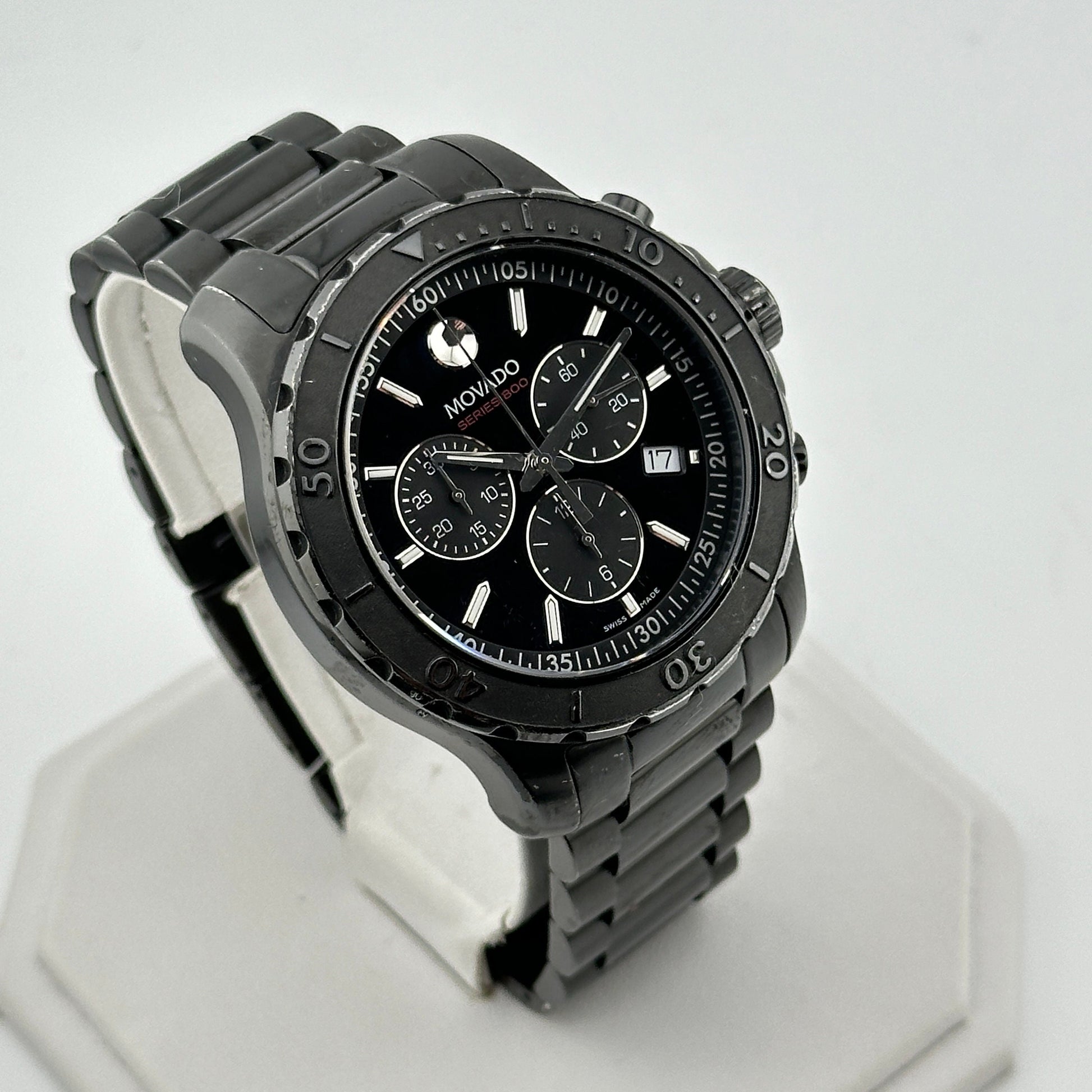 Movado Series 800 Black PVD Stainless Steel 42mm Men’s Chronograph Watch