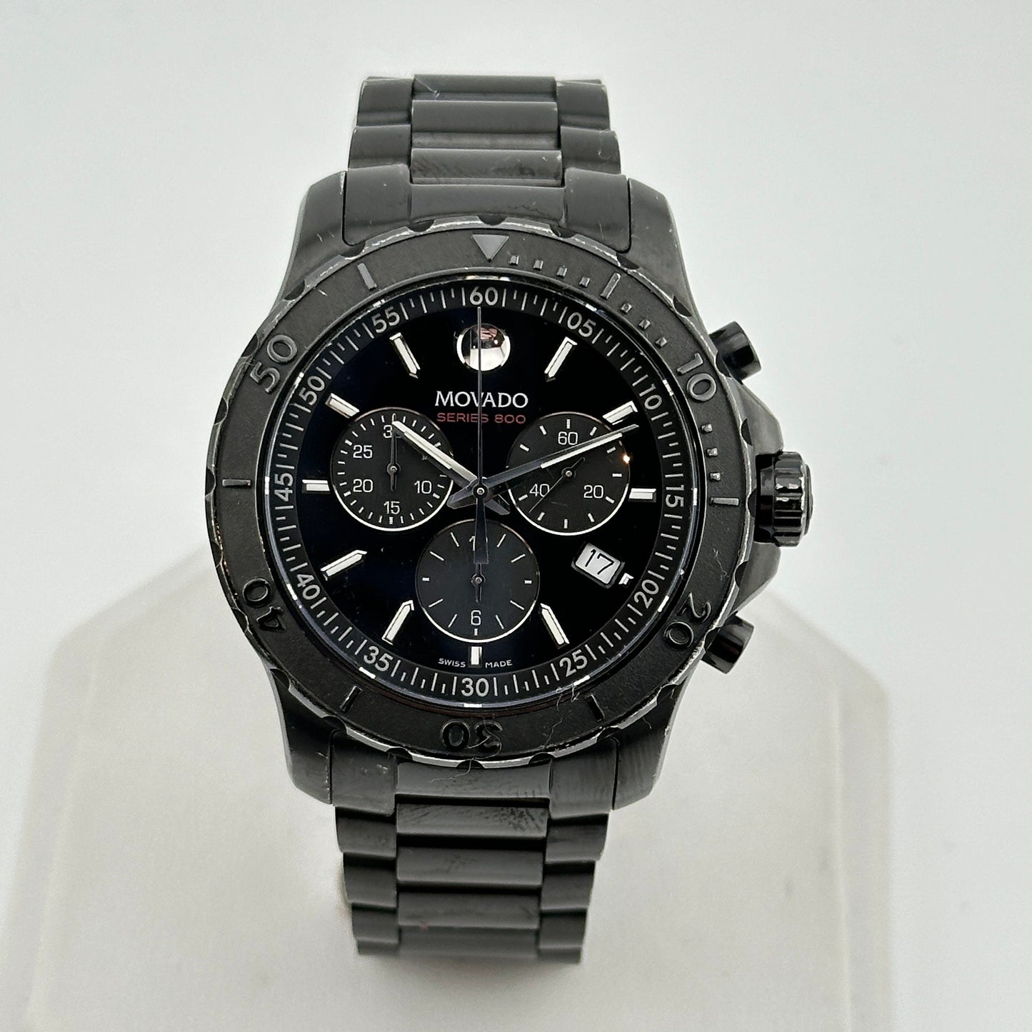 Movado Series 800 Black PVD Stainless Steel 42mm Men’s Chronograph Watch