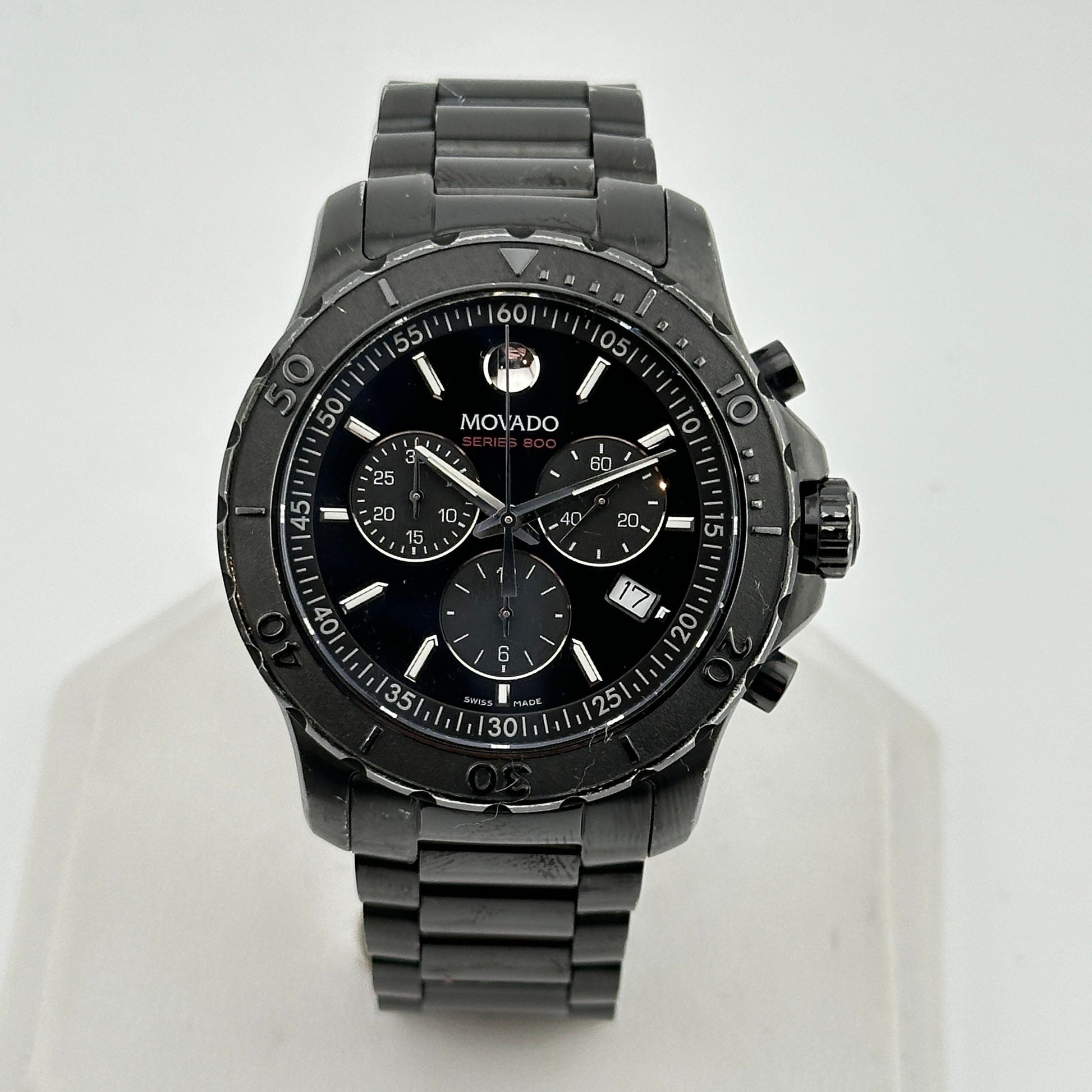 Movado Series 800 Black PVD Stainless Steel 42mm Men’s Chronograph Watch