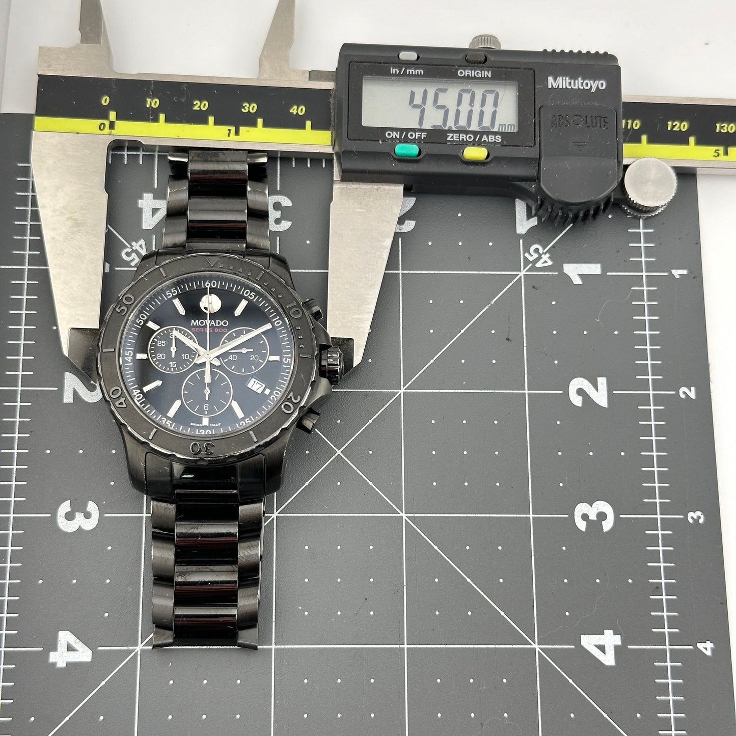 Movado Series 800 Black PVD Stainless Steel 42mm Men’s Chronograph Watch