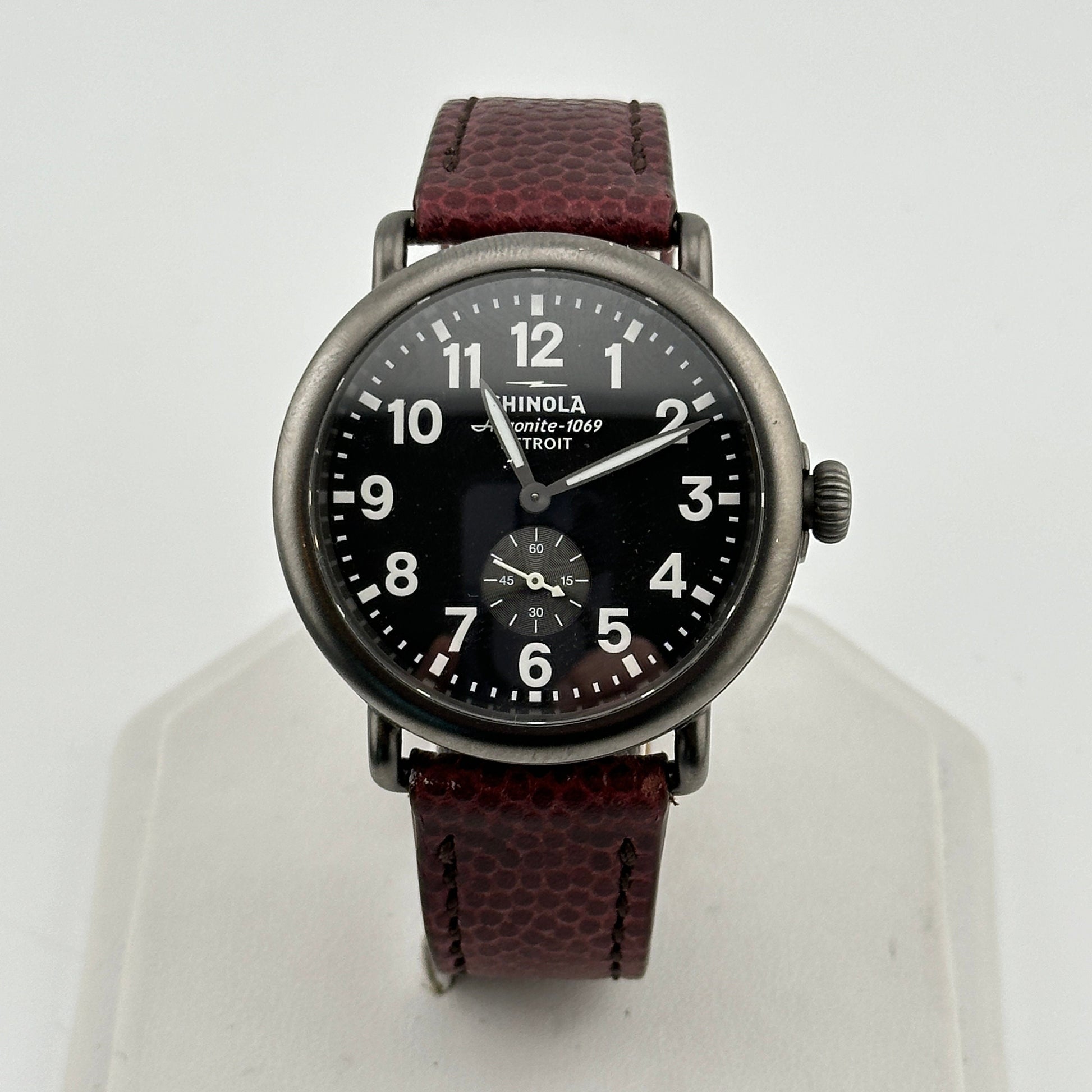 Shinola Runwell Argonite 1069 Watch with Black Dial