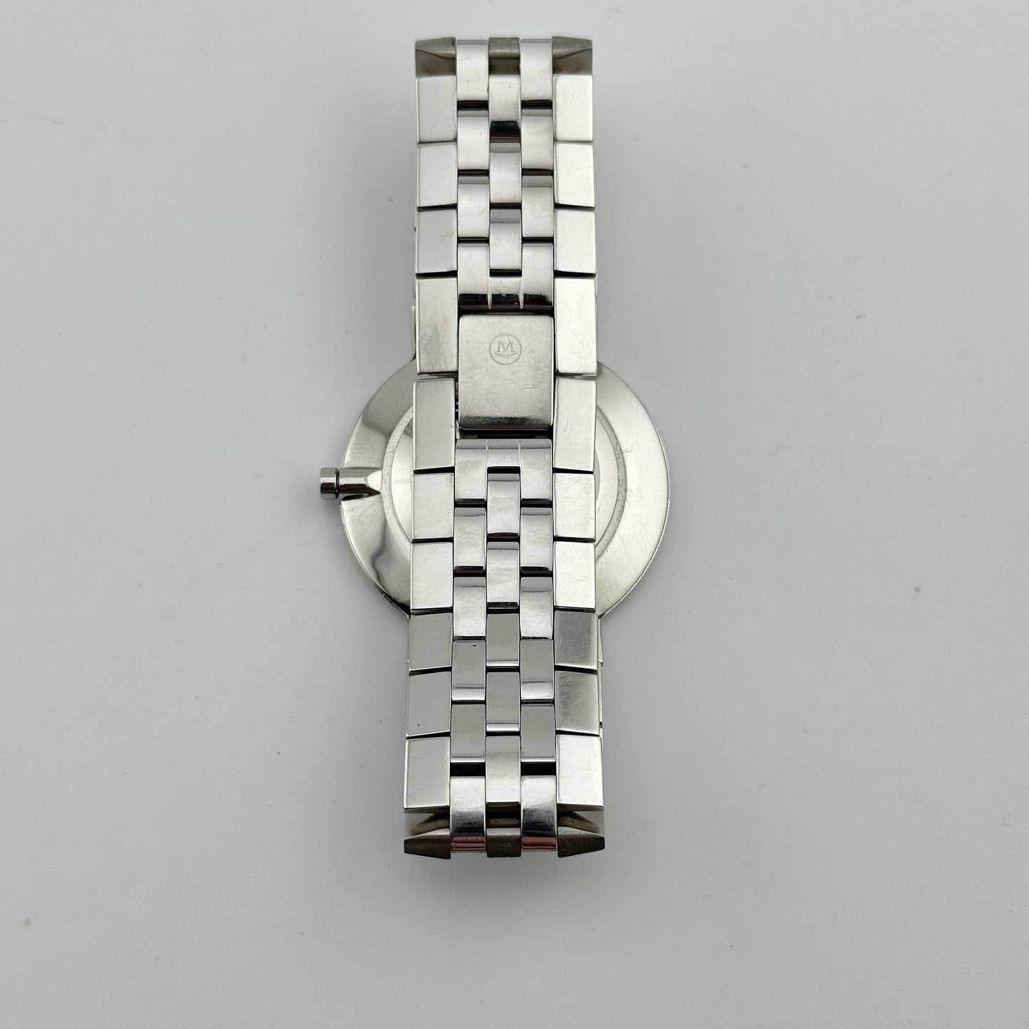 Movado Faceto White Dial Stainless Steel 35mm Midsized Wristwatch