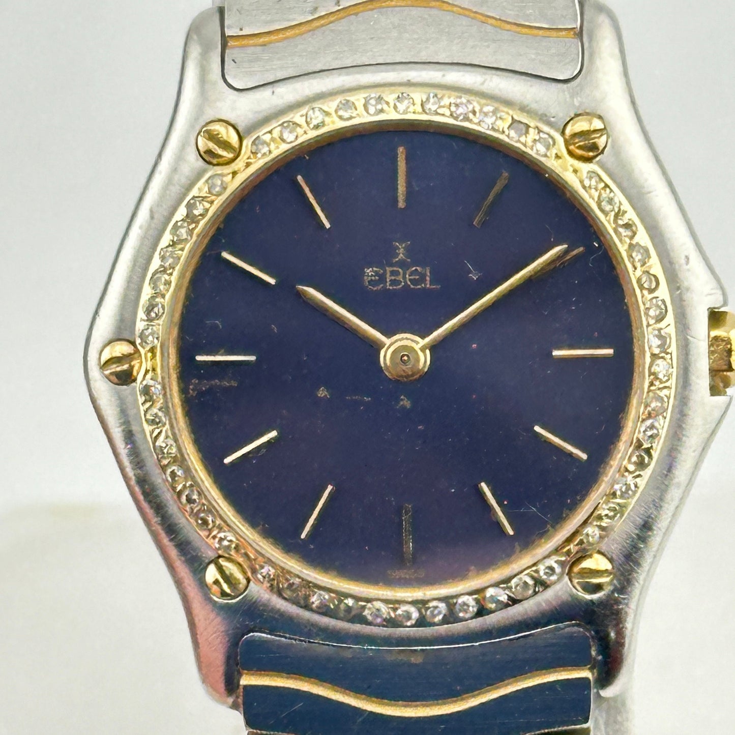 Ebel Classic Wave Sport 18k Gold and Diamond 27mm Ladies Watch